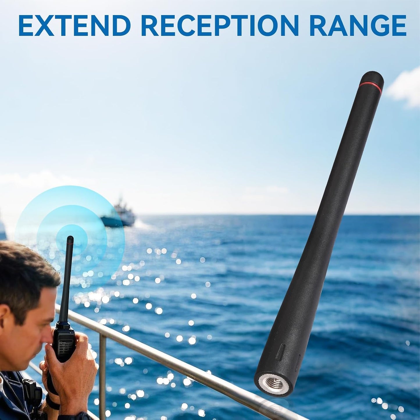 BINGFU 136-174MHz HX210 HX870 HX890 HX300 HX380 HX40 HX280 HX290 HX370 Handheld Marine VHF Radio Antenna VHF Rubber