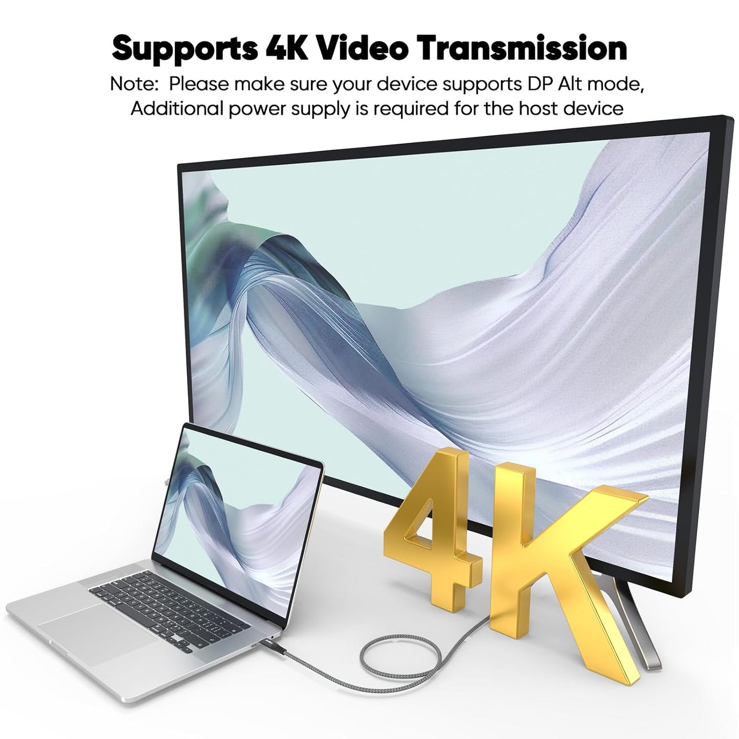 3ft, 3.2 2X2 20Gbps 240W 4K@60Hz PS5 USB C Data Cable USBC Gen with High Speed Data Transfer & Charging & USB-C to Type
