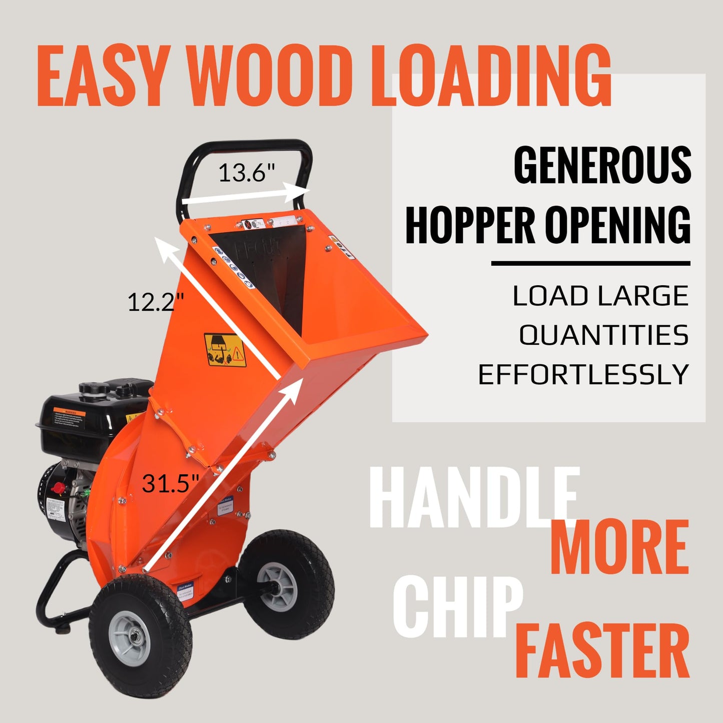 EFCUT C40 Wood Chipper 4" inch Max + Replacement Blades 4 Pcs [Exclusive Bundle Deal]