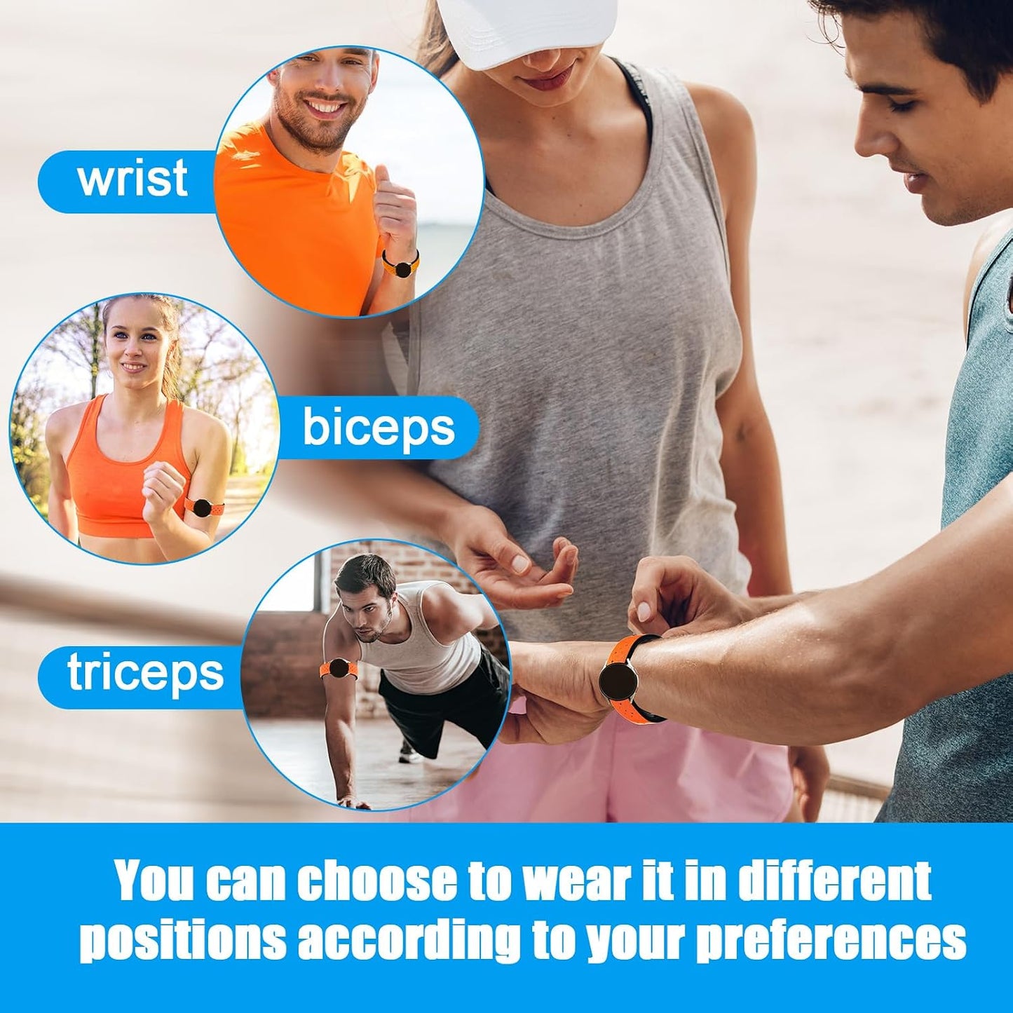 4 Adjustable(0.8 14.2 Inch,Orange) Oudain Pcs Heart Rate Monitor Replacement Strap Band, Soft Heart Rate Monitor