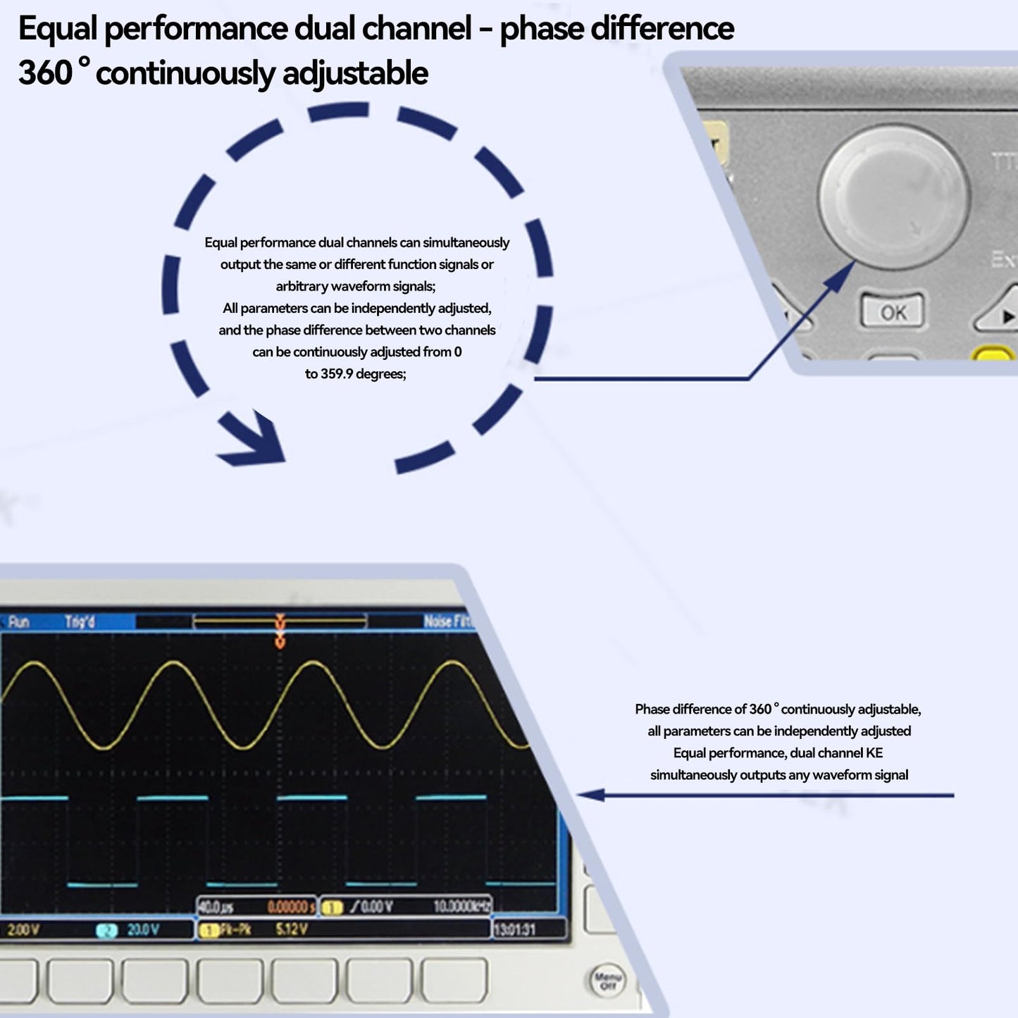 JDS2900 DDS Generator Counter 15MHz 30MHz 40MHz 50MHz 60MHz High Exactness Dua Channel Arbitrary Waveform Function Generator Frequency Meter 266MSa/s(60MHz)