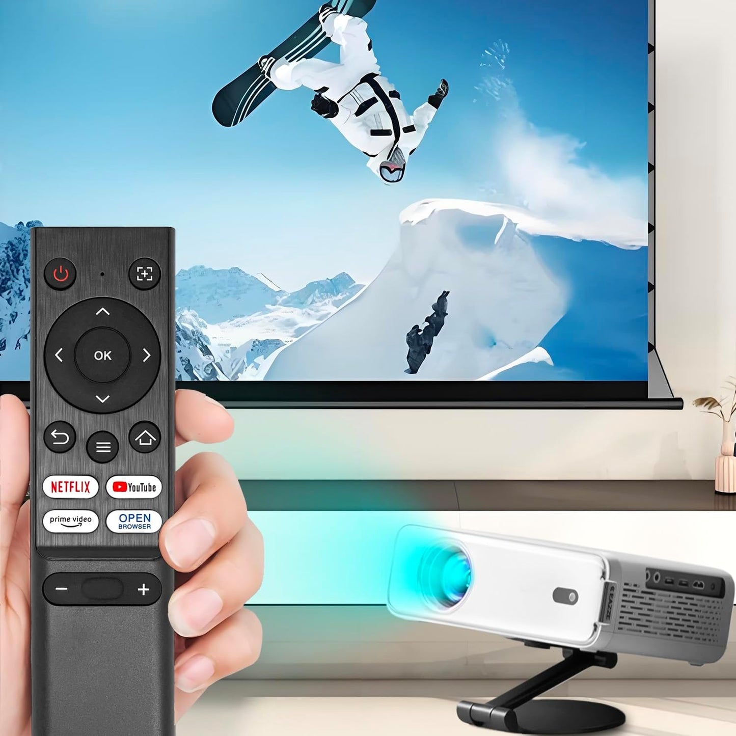 Citivisoivd D1 Replacement Remote for Mini Projector,Compatible with EAZZE Projector.