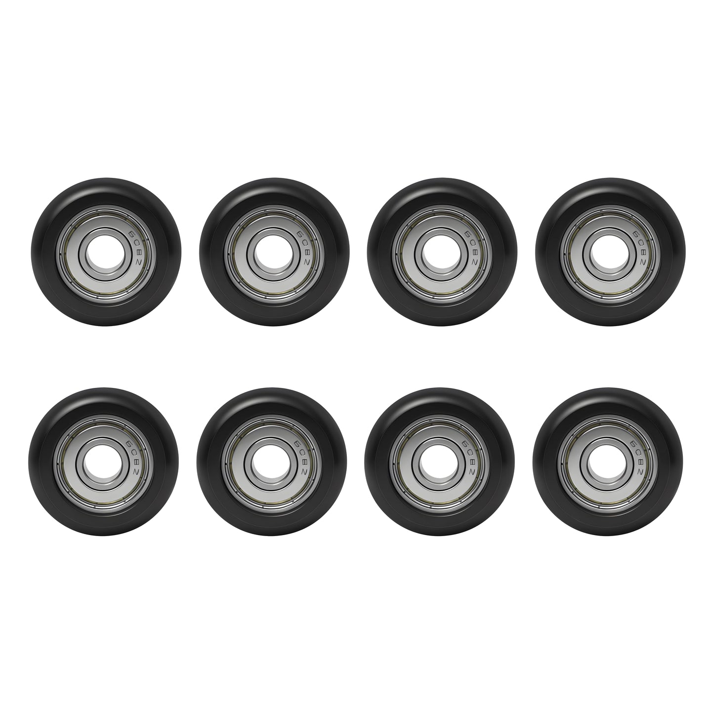 8 Pcs Roller Wheels Replacement Compatible with Aero Pilates Reformer, Smooth and Quiet Glide Wheels Compatible with Aero Pilates Reformer (Black)