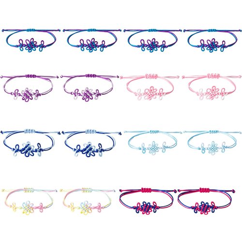 Ayinhov Party Favors,16 Pieces Handmade Knot Bracelets,Birthday Decorations Party Supplies, Halloween Costume Merch Gifts Accessories for Women Girls
