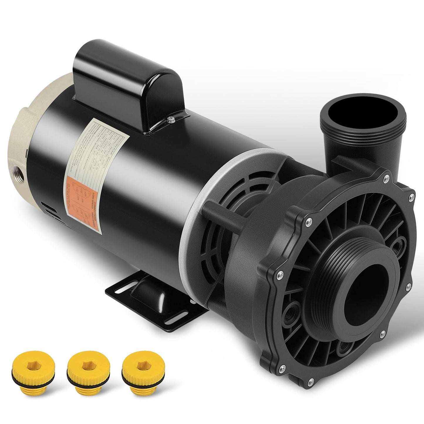 3721621-13 Replacement Spa Pump, 4 HP 230V 2-Speed 56-Frame Side Discharge Hot Tub Pump