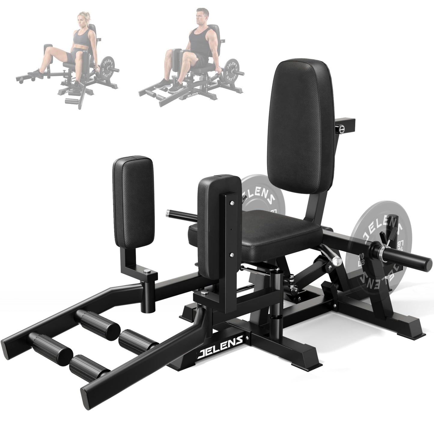JELENS HA01 Hip Abductor Machine, Abduction Adduction Machine with Adjustable Resistance, Plate Loaded Inner and Outer Thigh Trainer for Home Gym Glute and Leg Strength Training