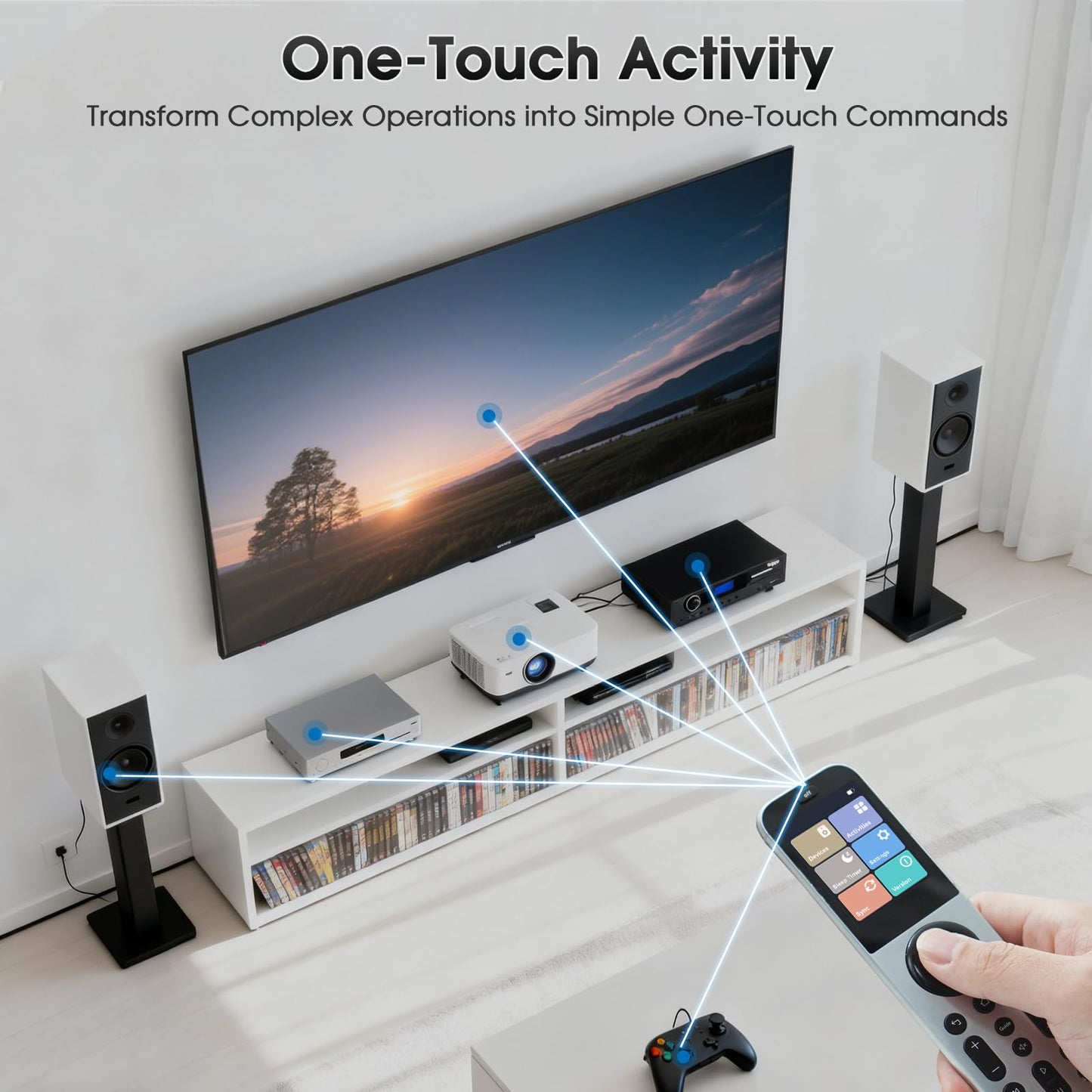 SofaBaton X2 Universal Remote Control with Touchscreen, Powerful Hub, One-Touch Activities, Custom APP, Compatible with IR/Bluetooth/RF/WiFi Devices, Works with Alexa&Google Assistant&Home Assistant