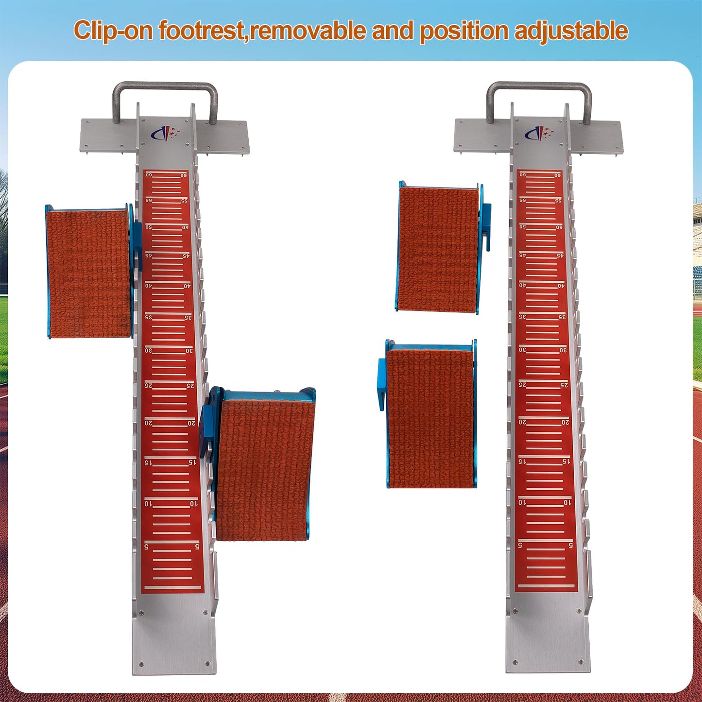 Vaolvpant 32in Starting Blocks with Premium Aircraft-Grade Aluminum 6 Angle Adjustable and Detachable Pedals Ideal for Running Enthusiasts Professional Track and Field Competitions