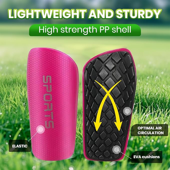 Shin Guards Soccer Kids 2025 Version High-Density Foam Soccer Shin Guard with Sleeves Shin Protective Pads for Kids Daily Practice School Competitions Outdoor Play