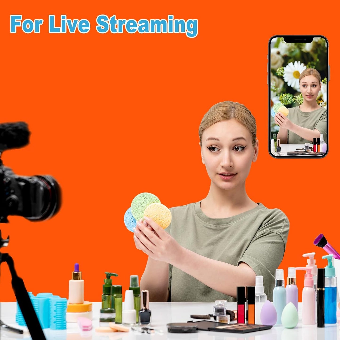 LYLYCTY 5X7 Orange Backdrop for Photoshoot, Professional Photo Backdrop Background Curtain for Product