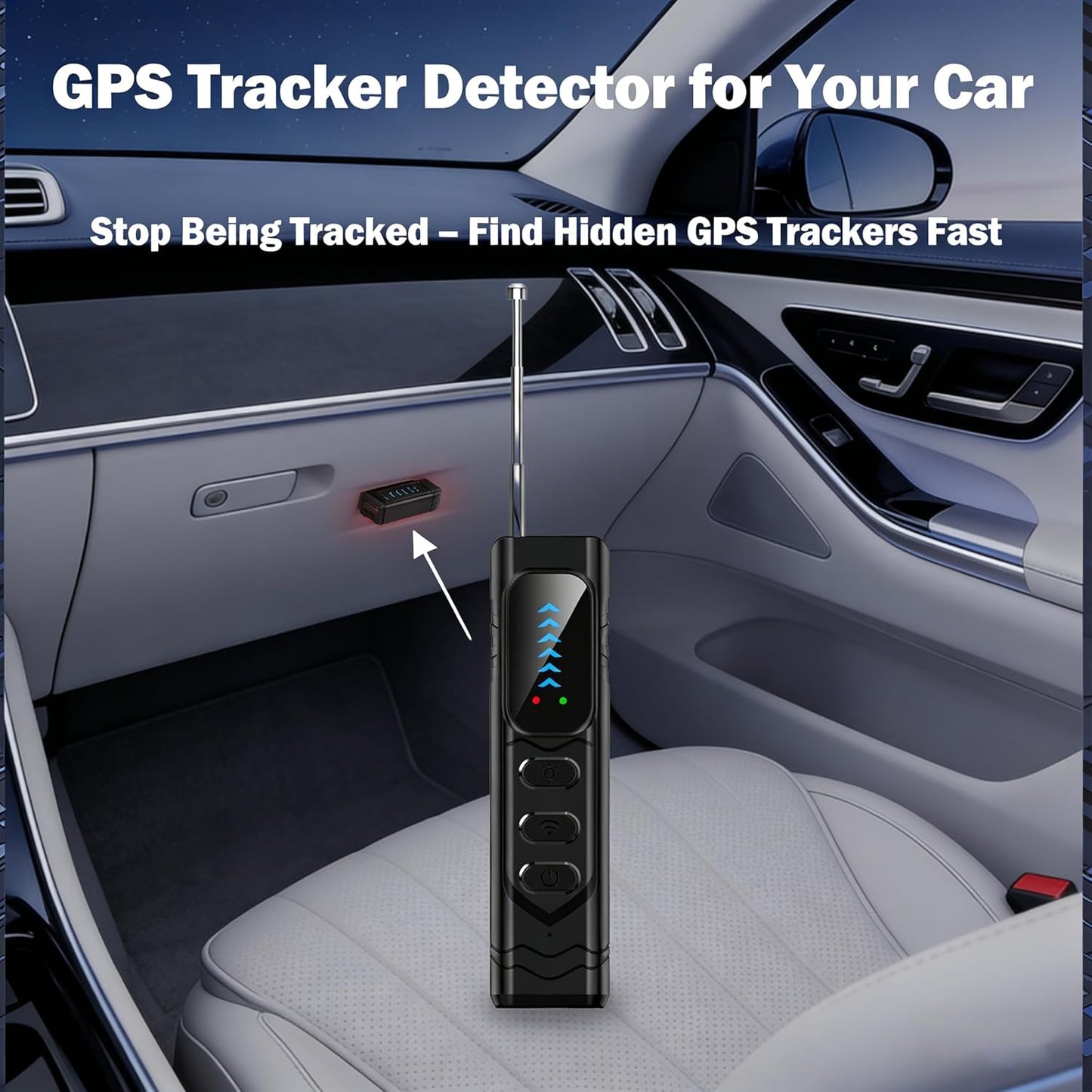 YULUDZSW 5-in-1 Hidden Camera Detector, RF Signal Scanner GPS Tracker Finder, Portable Bug Sweeper Spy Camera Finder