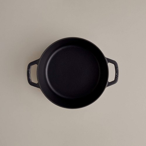 Milo by Kana 3.5-quart Enameled Cast Iron Dutch Oven with Lid | Premium Casserole Cooking Pot | Enamel Coating Inside and Out | Oven Safe and Dishwasher Friendly (Gloss Black with Gold Knob)