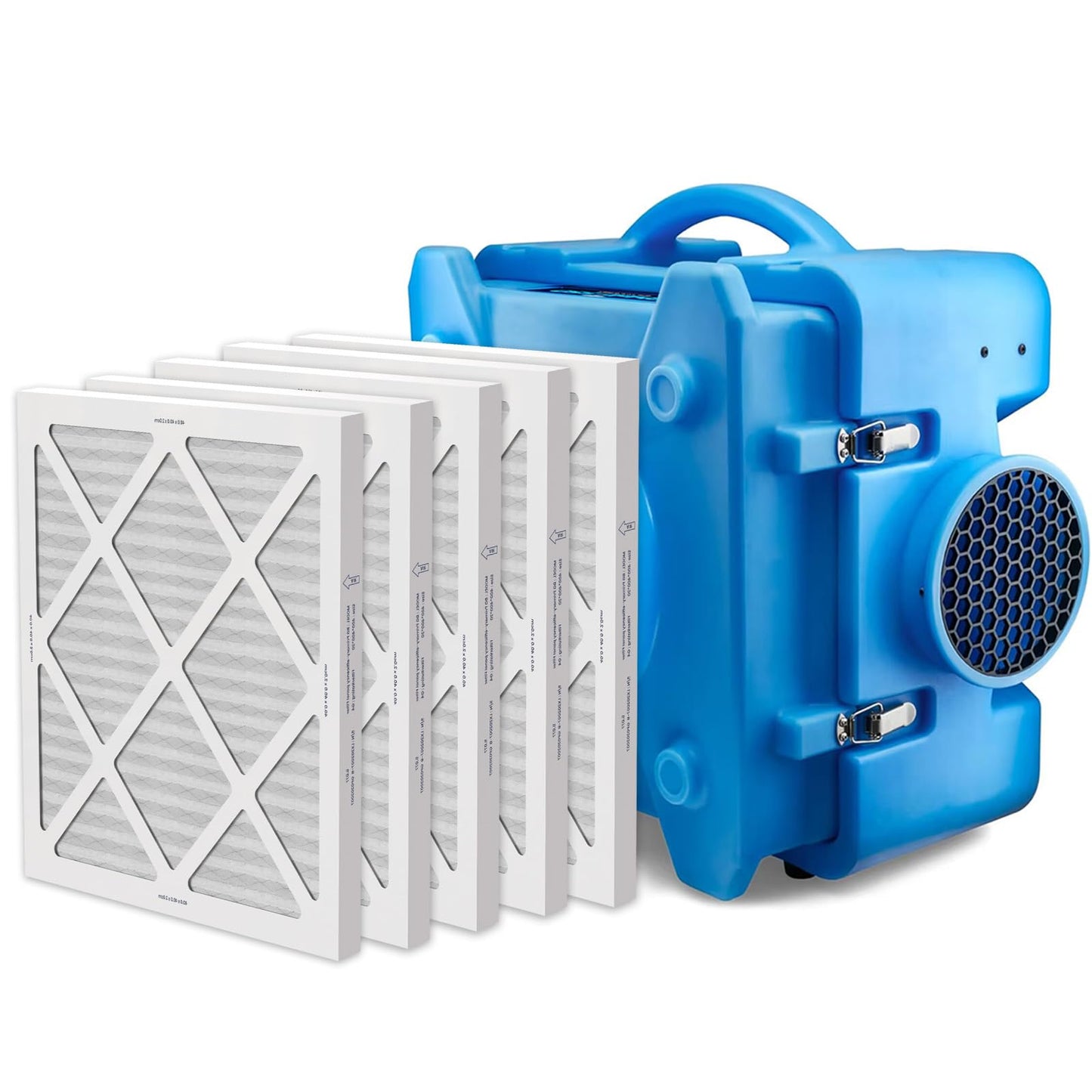 CADPXS Shield-550 Air Scrubber Blue and 5 Pack MERV-10 Filters Bundle