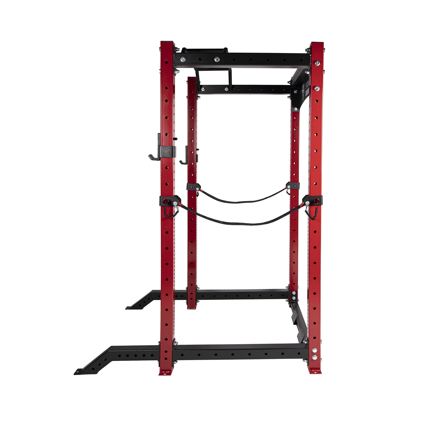 Signature Fitness SF-3 1,500 Pound Capacity 3” x 3” Power Cage Squat Rack, Includes J-Hooks and Safety Straps, Other Optional Accessories, Stabilizer Feet