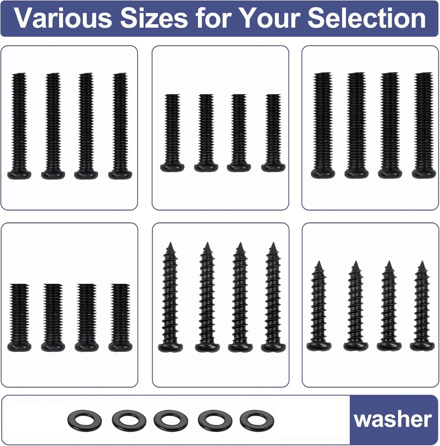 Yaotieci 32" 40" 43" 50" 55" 58" 60" 65" TV Mount Screws for Vizio TV Legs Screws, TV Stand Screw for Vizio TV