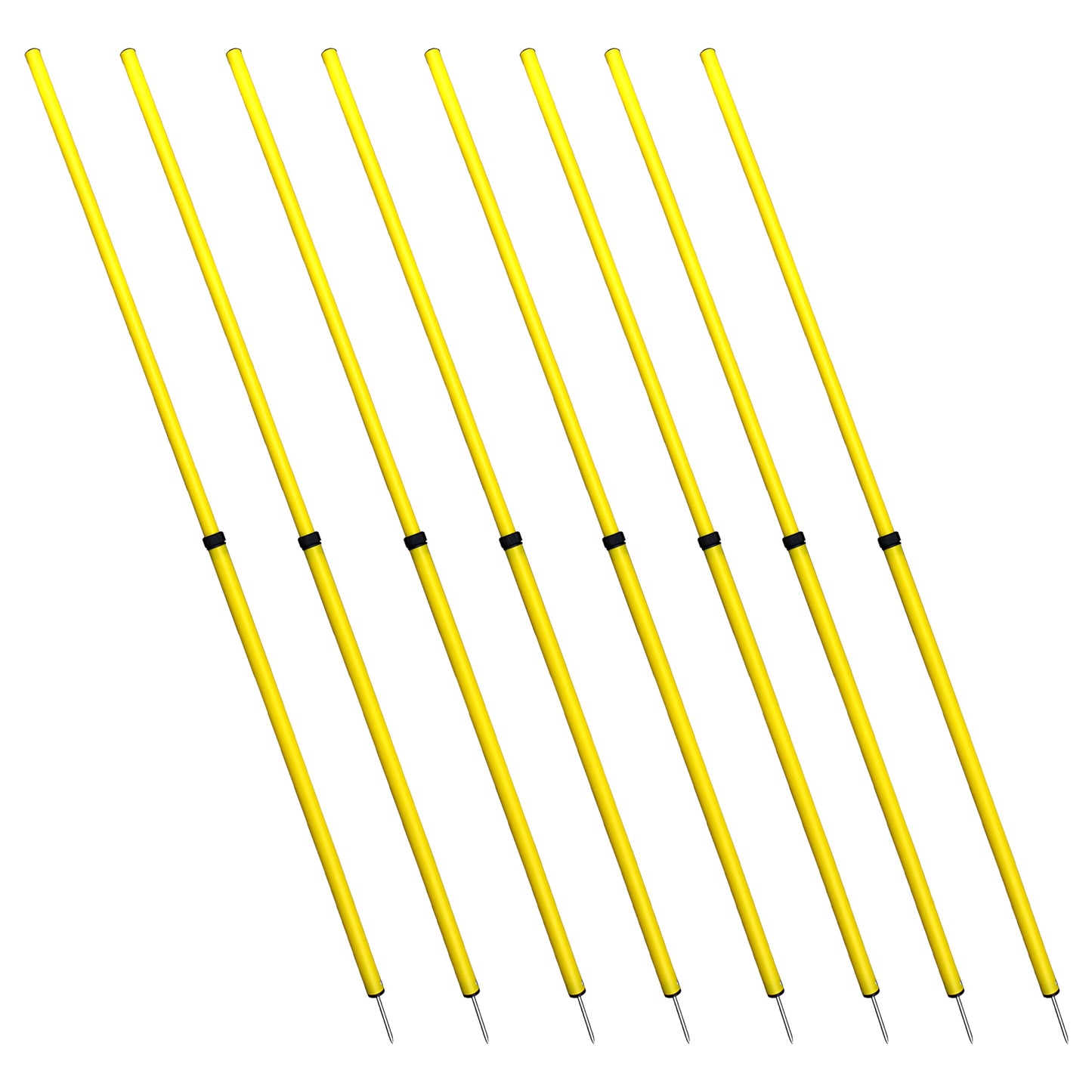 BlueDot Trading Soccer Agility Training Poles Adjustable Telescopic 3ft-6ft (8pc), Speed & Agility Poles for Soccer Training, Outdoor Game, Exercise Training, Football, Sport Training Equipment