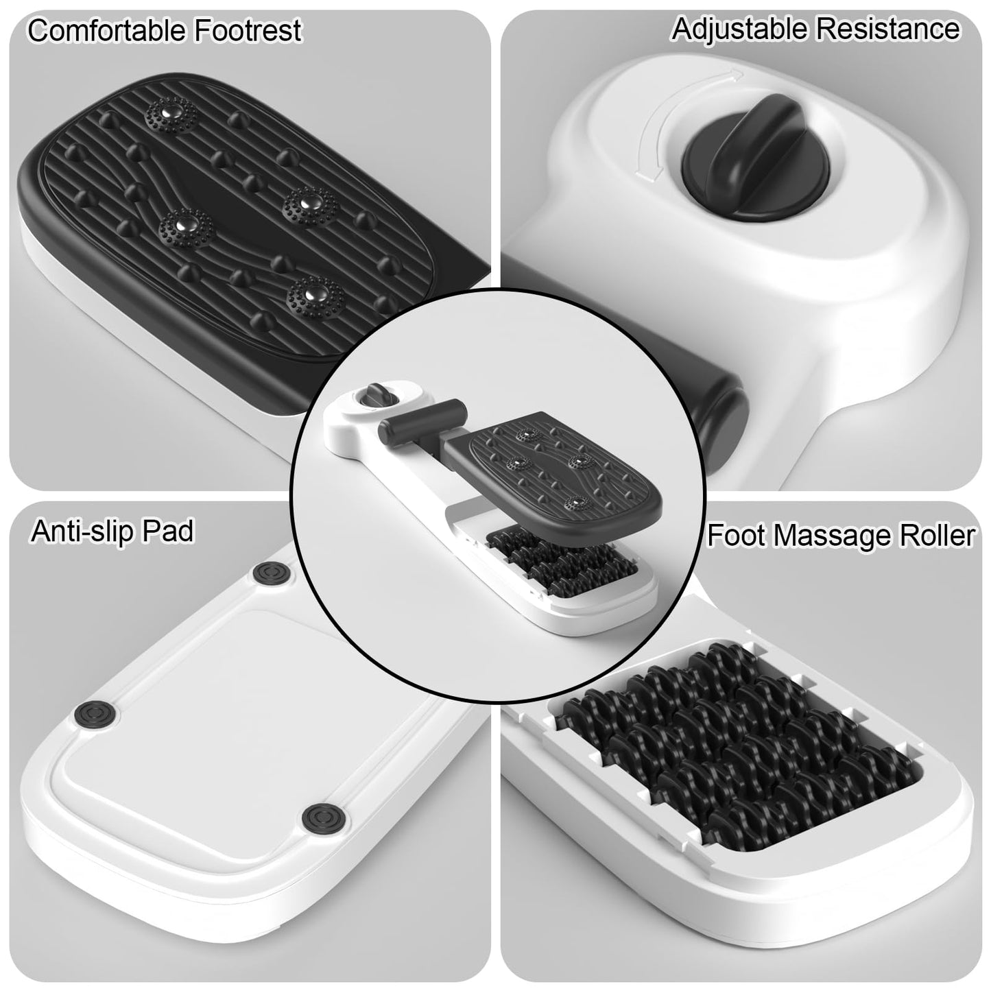 Lerpio Foot Arch Trainer with Adjustable Resistance, Plantar Fasciitis Relief & Arch Support Strength, for Flat Feet, Foot Arch Exercise for Adults & Seniors (White)