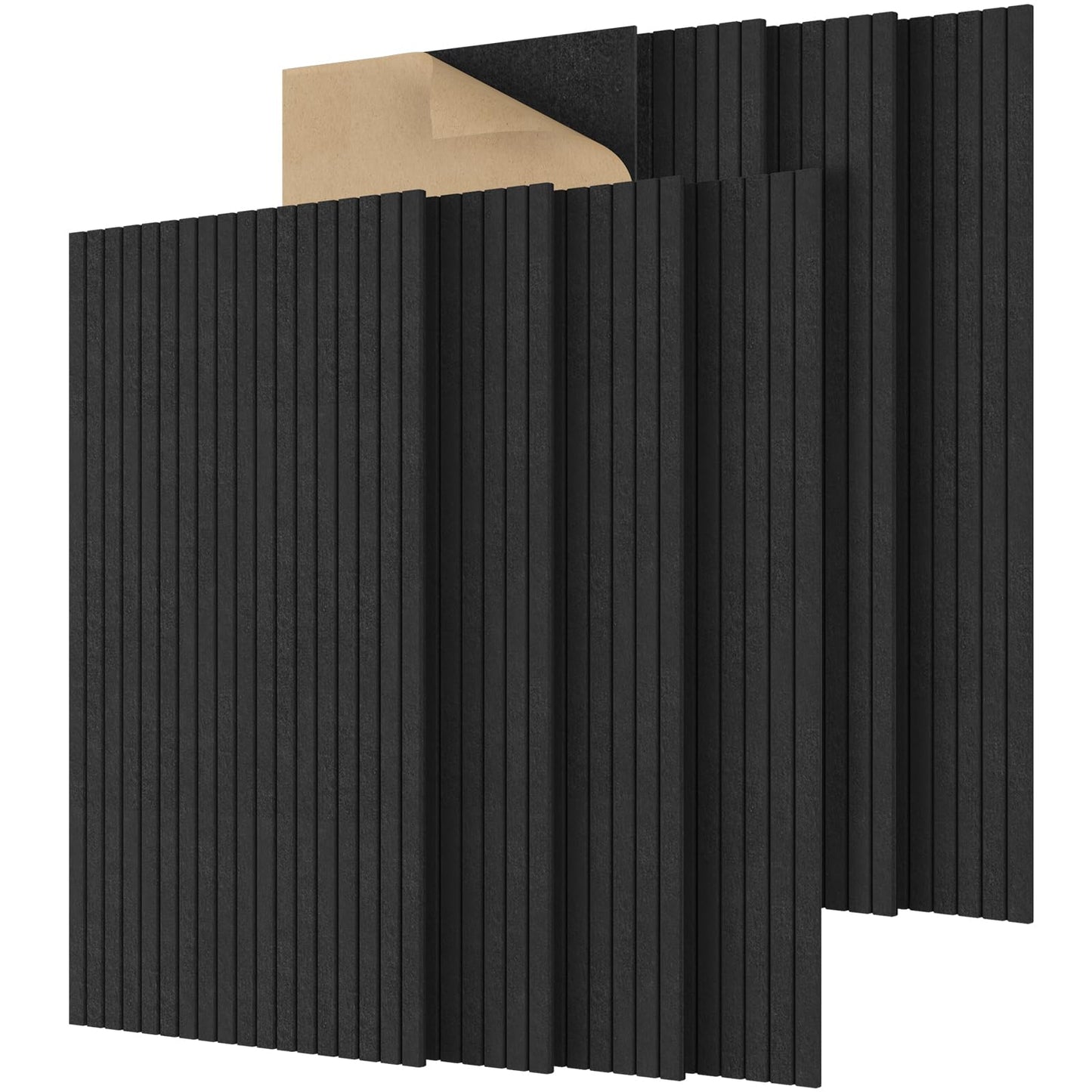 TONOR 8 Pack Large Acoustic Panels,47.2" X 23.6" X 0.35" Acoustical Wall Panel, Self-Adhesive Sound Proof Panels, Decorative Soundproof Wall Panels for Echo Absorption for Home Studio Office, Black