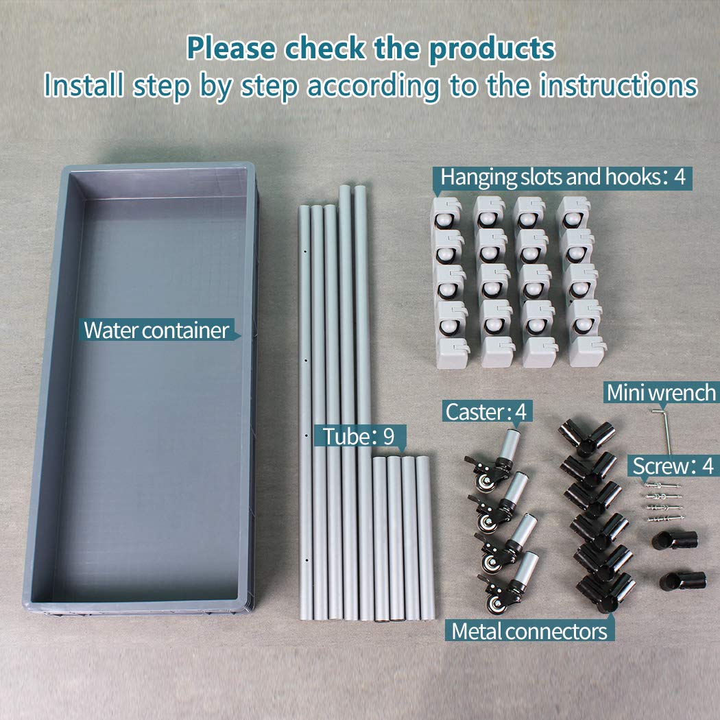 QTJH broom and mop holder put wet mops movable Commercial mop rack cleaning tool cart storage for garden garage organizer mop drain rack