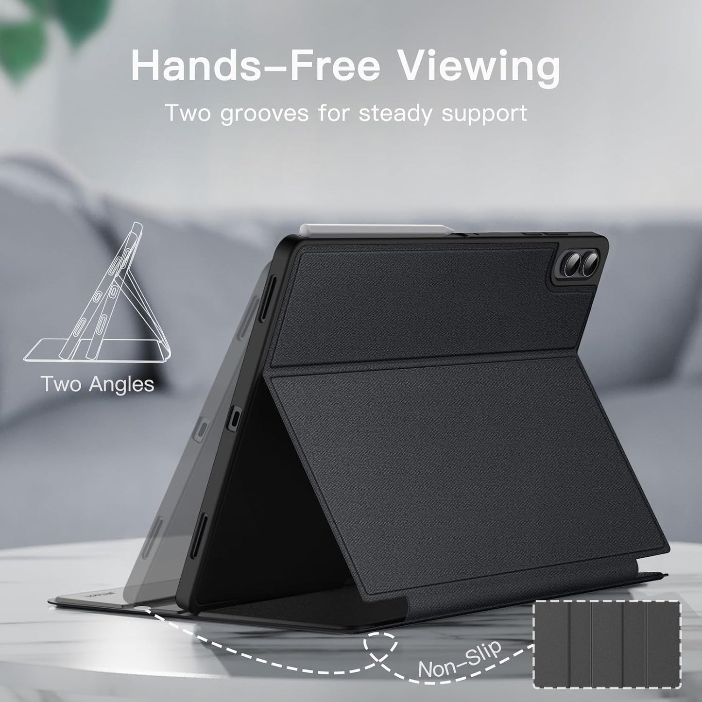 JETech S11 Case for Samsung Galaxy Tab Ultra with S Pen Holder, Slim Folio Stand Protective Tablet Cover, Multi-Angle