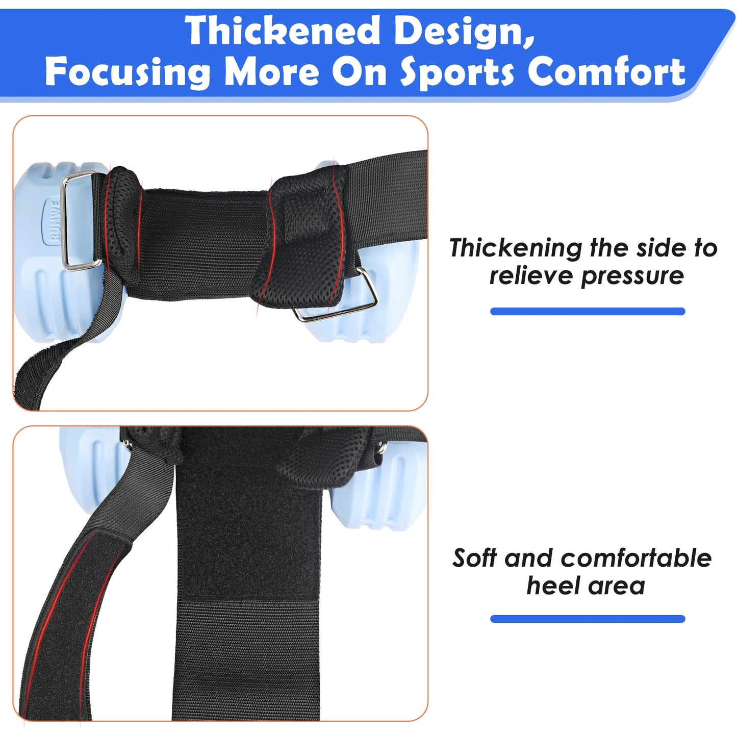 1Pcs Dumbbell Foot Attachment, Adjustable Thickening Monkey Feet Dumbbell Attachment Straps Tibialis Trainer and Heel, Padded Ankle Weight Strap for Leg Workouts Extensions – Hip Flexors, Shin Splints