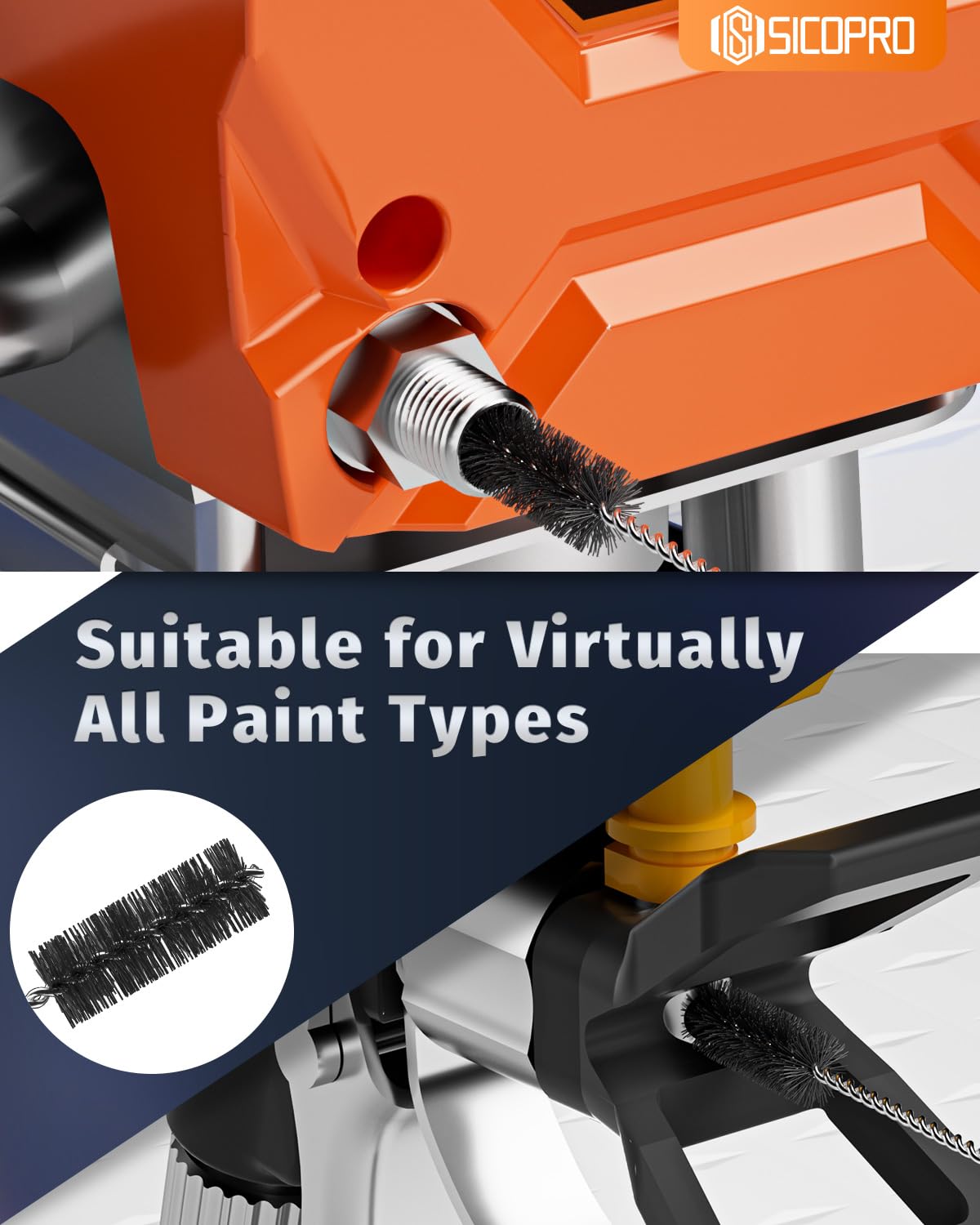 SICOPRO Airless Paint Sprayer, Paint Sprayer for House Painting, Power Paint & Hvlp Sprayers, Comes with Sprayer Accessories, for Home Interior & House Exterior DIY Painting Projects
