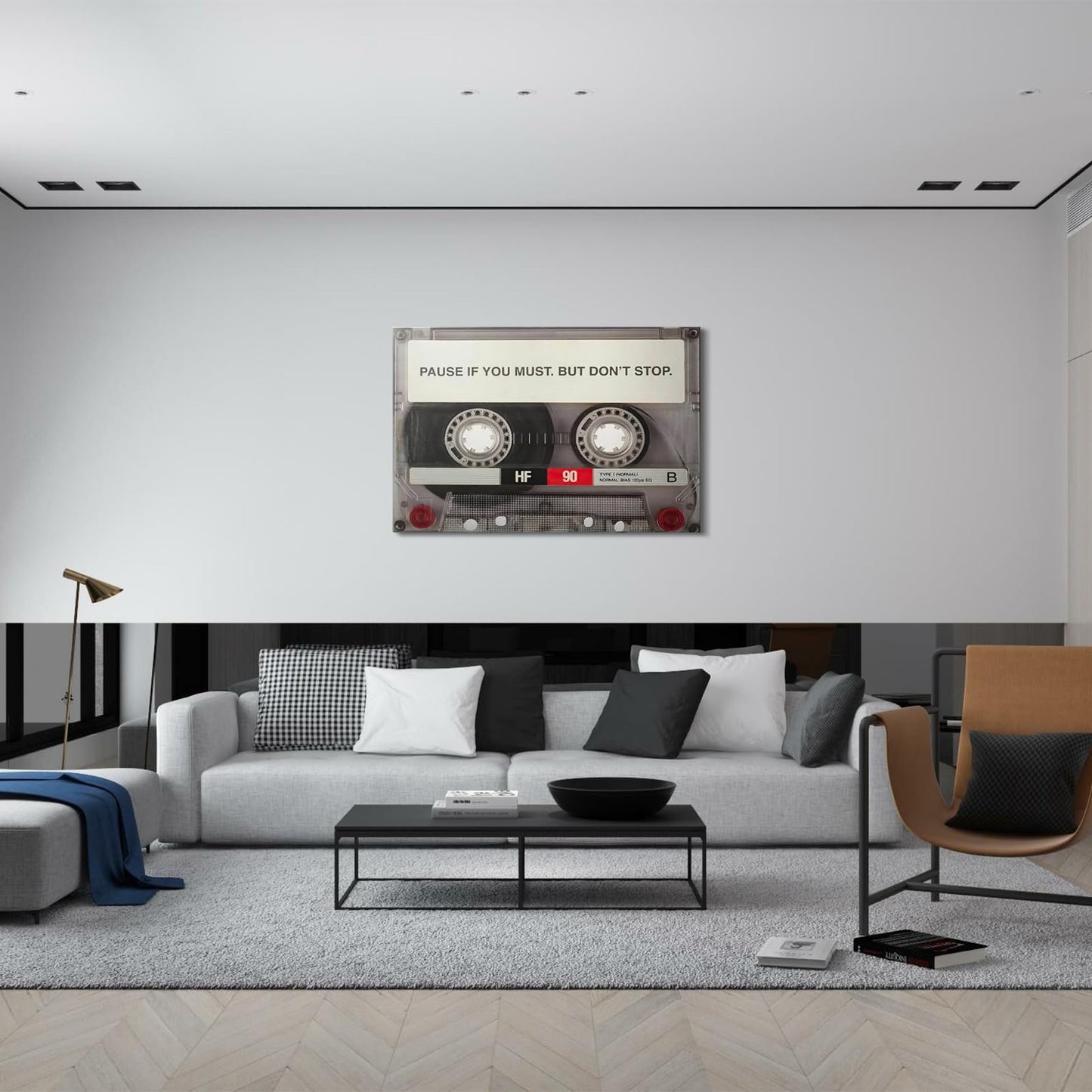 Pause if You Must,But Don't Stop Inspirational Wall Art Pictures Posters Framed Modern Canvas Art Prints Ready for Living Room Decor to Hang