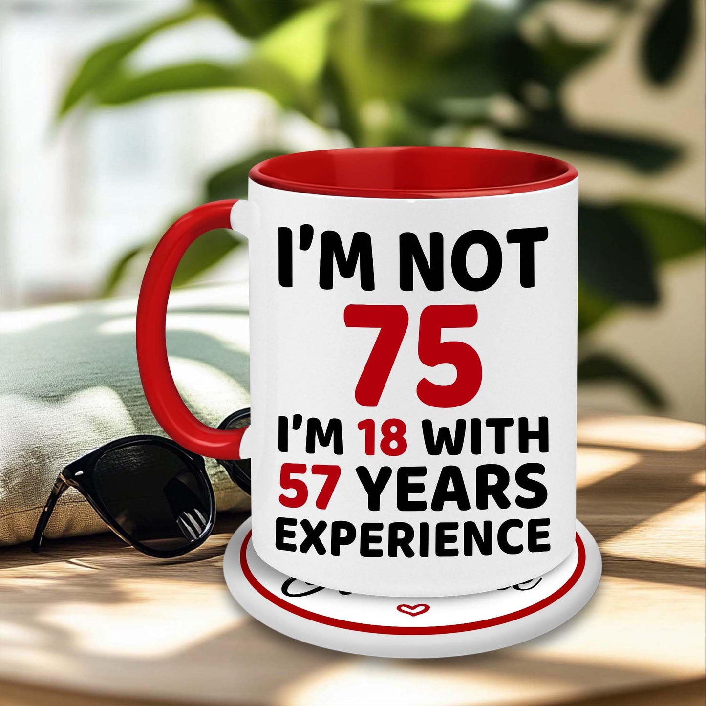 WHIDOBE 75th Birthday Gifts For Men, Women - 1950 Birthday Gift Set For Mom, Dad - 75 Years Old Birthday Gifts Coffee Mug And Coaster - 75th Birthday Gifts For Wife, Husband, Friend, Sister, Brother