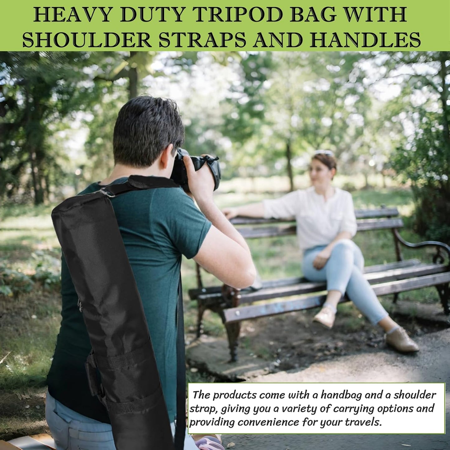 BLIRITEL 31.5 inch (31.5 5.12 Inch) Tripod Carrying Case, Heavy Duty Padded Tripod Bag with Shoulder Strap for Light