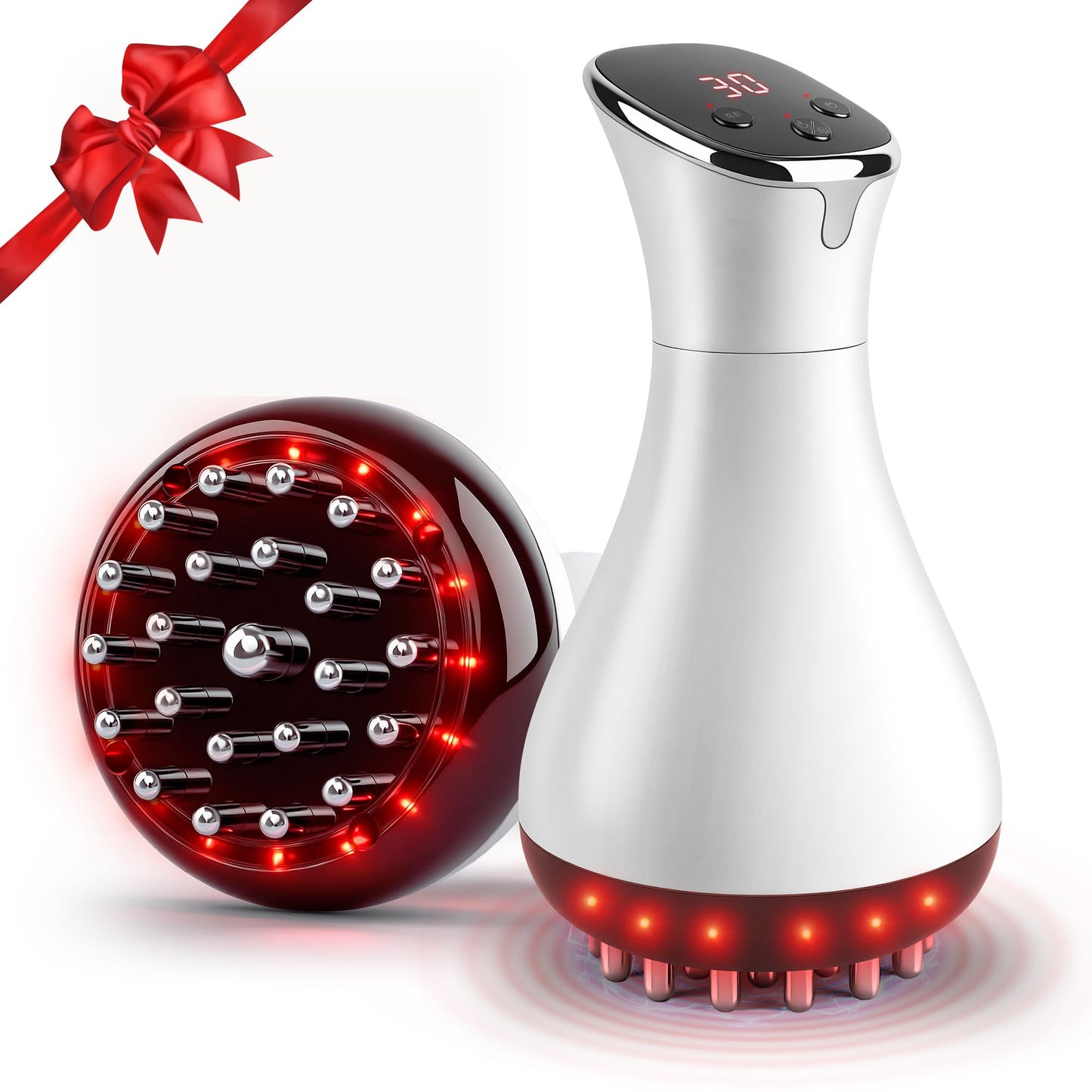 Rechargeable Lymphatic Drainage Massager & Cellulite Massage Tool with 3000mAh,Fascia Blaster for Reduce Stretch Marks for Legs, Arms & Belly,Body Sculpting Machine with Microcurrent for Office Travel