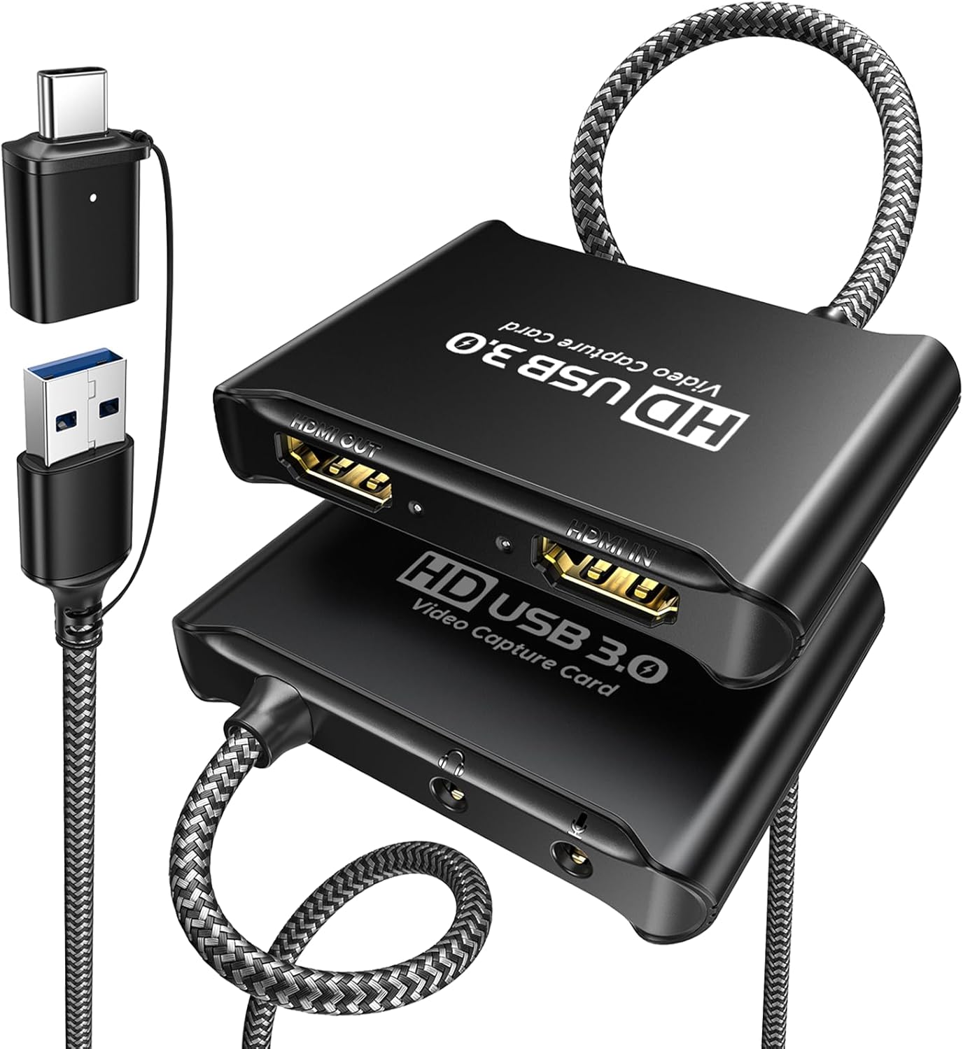 ByteWave 3.0 4K 1080P60 Switch2/PS5/Xbox/PC/OBS USB HDMI Capture Card, [Metalshell, Loop Out, No Latency] Full HD HDMI