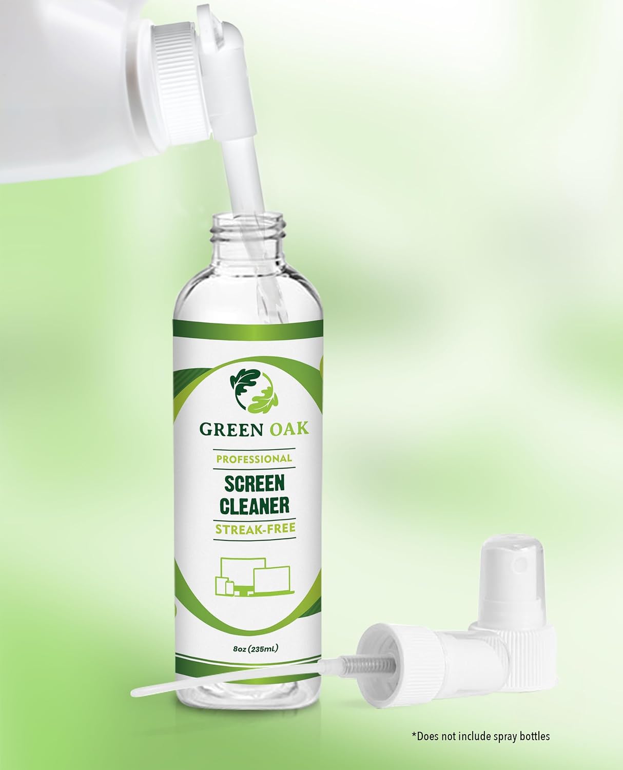 (1 Green Oak Screen Cleaner Refill Professional Screen Cleaner Spray - Best for LCD & LED TV, Tablet, Computer Monitor
