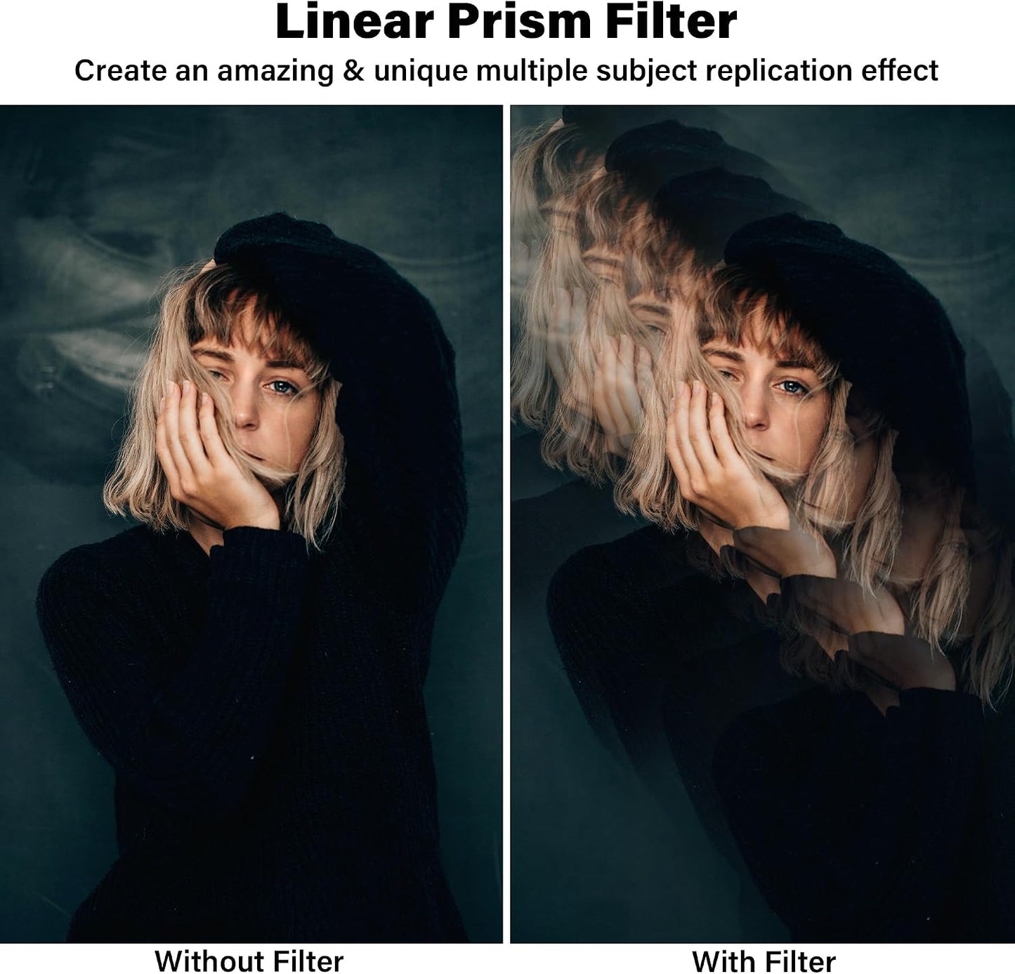 Walking Way 49mm Linear Prism Filter for Camera Lenses Creative Photography Premium Material with Foreground Blur