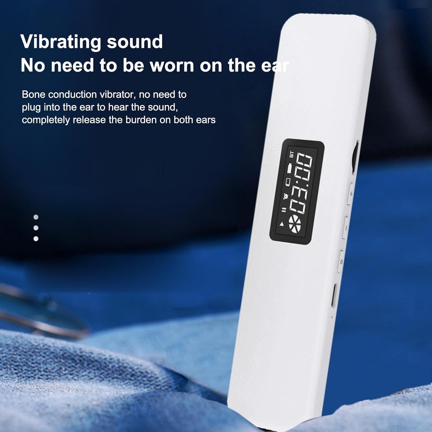 LICAEVEY 300mAh Pillow Speaker, Bone Conduction Cordless Bluetooth Music Sleep Speaker, Sleep Aid Speaker with Battery