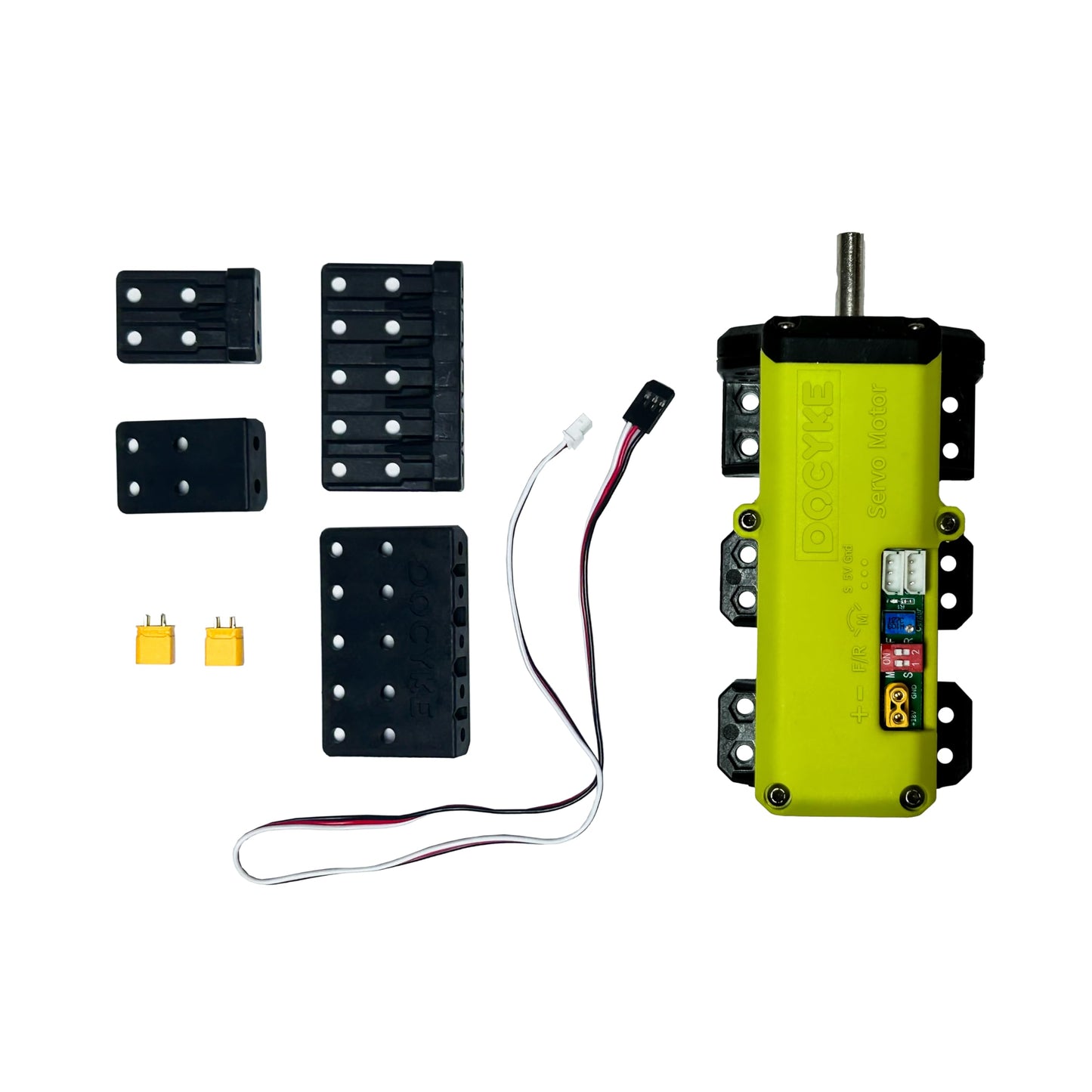 DOCYKE 550kg High Torque RC Servo, 2 in 1 Servo and Motor 16V~24V High Voltage Full Metal Gear Digital Servo