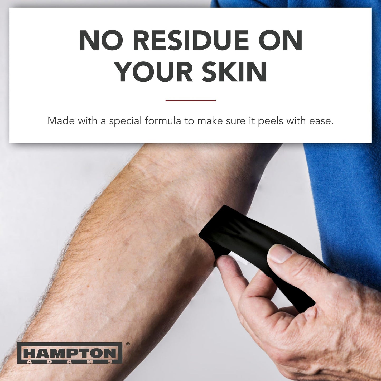 Hampton Adams | As Seen on Shark Tank | Original Athletic Sports Tape (3-Pack) | 45ft Rolls | Very Strong Easy Tear NO Sticky Residue | Best Tape for Athlete & Trainers | Fingers Ankles (Black)