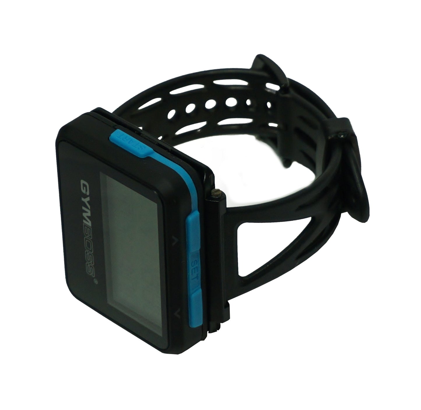 Gymboss Interval Timer and Stopwatch and Watchstrap - Bundle (Black w/Blue Buttons, One Size Fits All)