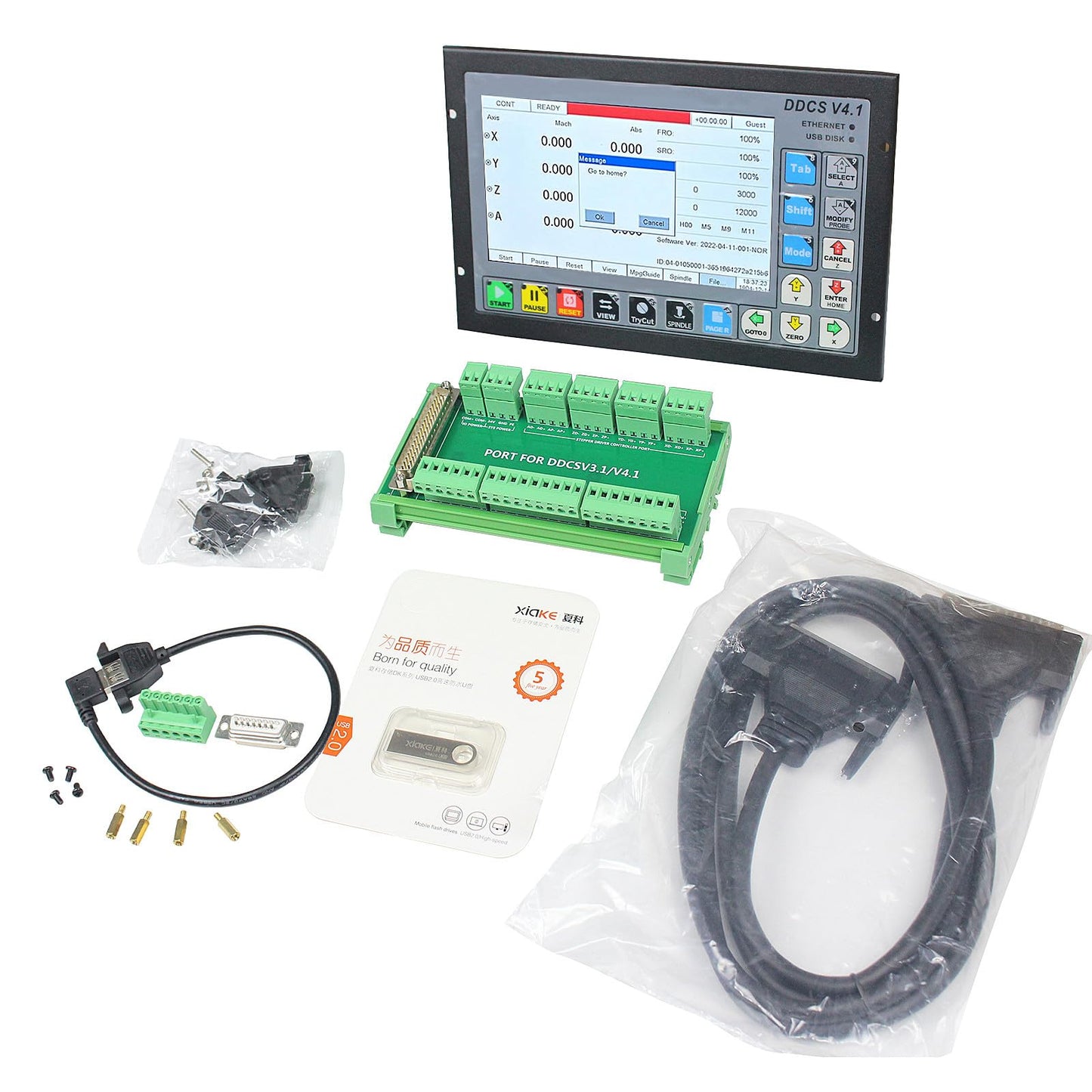 CNCTOPBAOS 4 Axis CNC Controller DDCSV4.1,PLC Offline Stand Alone System Replace Mach3,Slave Stepper Servo Motor Motion Controller for CNC Router Engraving Lathe Milling Machine