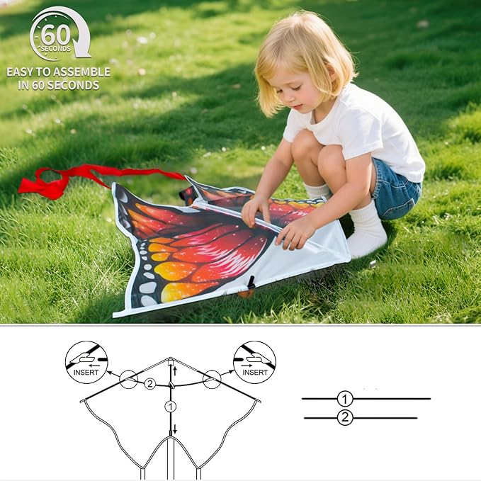 YongnKids Kite for Kids Age 4-8 8-12, Large Kites for Boys Adults Easy to Fly & Assemble, with 328ft String,Perfect for Beach Trip Park Family Activities Outdoor Games