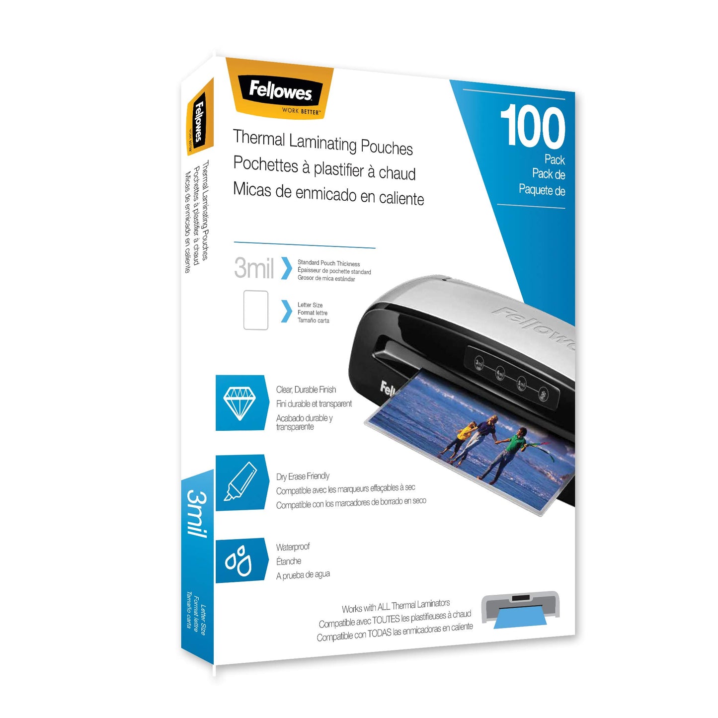 Fellowes Saturn3i 12.5 Inch Laminator + 100 Pack 3mil, Letter Size Thermal Laminating Pouches