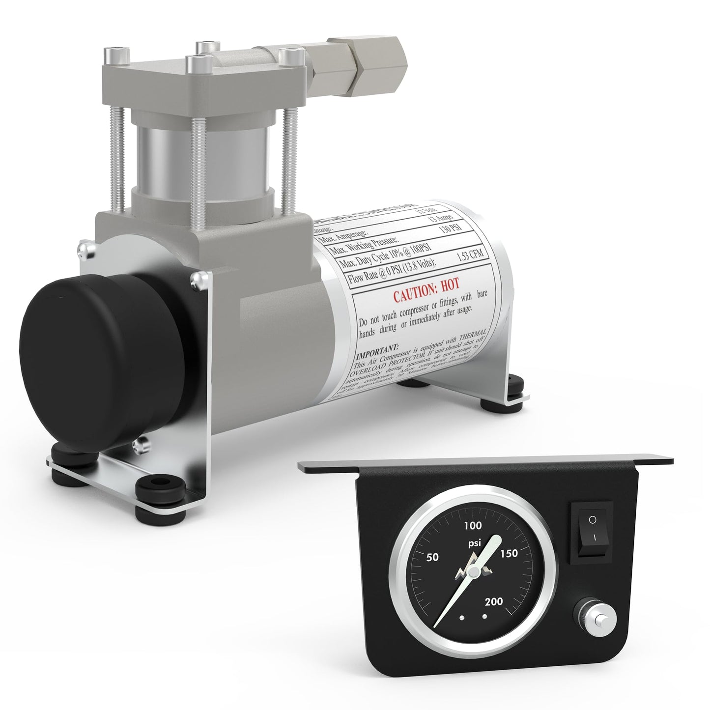 DEEAGLE Air Bag Compressor Kit for Airbags, On Board Air Compressor System for Truck, Ford F150, F250, F350, Chevrolet Silverado GMC Sierra Dodge Ram, Fast Inflation, Low-Pressure Sensor