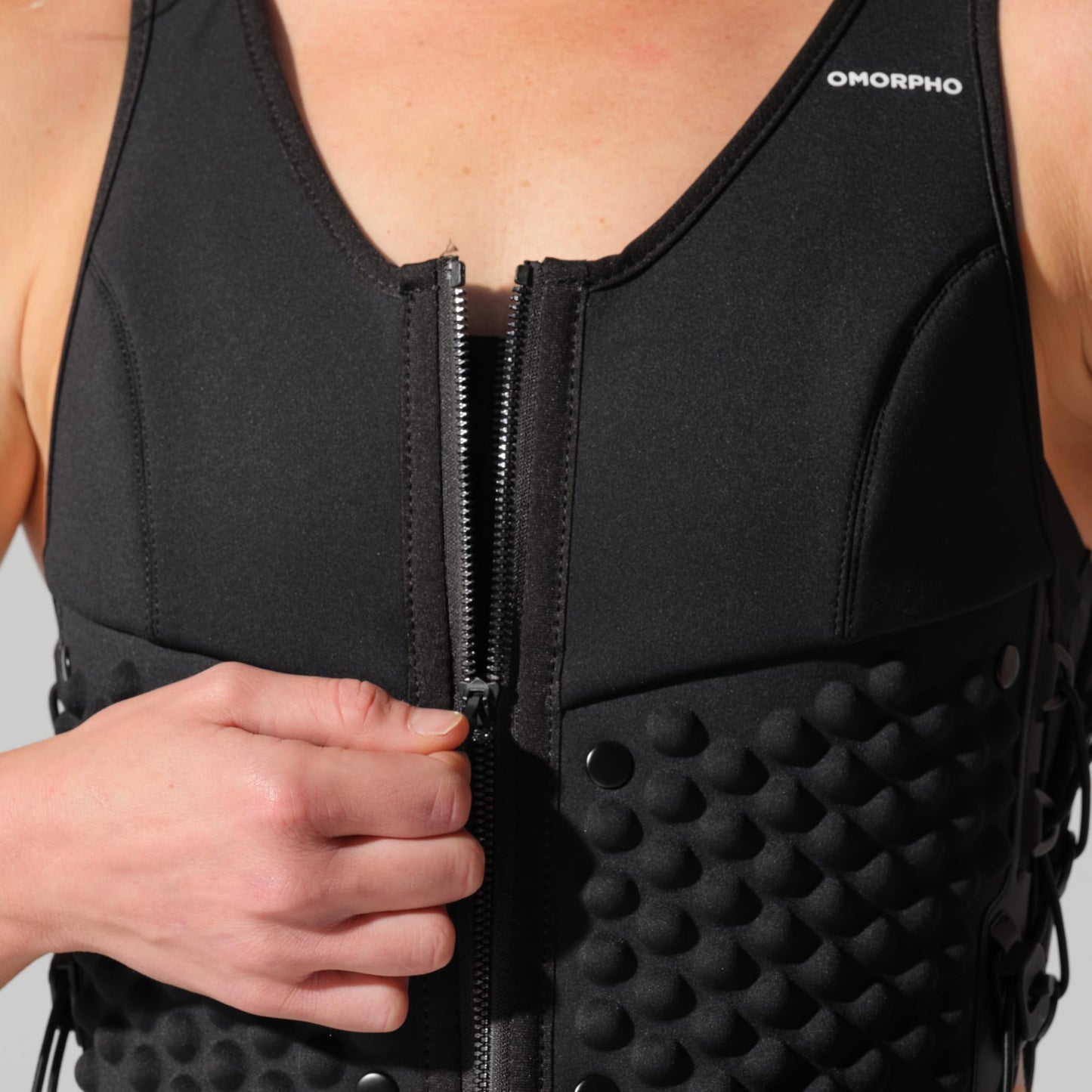 OMORPHO Women's G-Vest, 6 lb (up to 12 lb with addition of G-Pack), weighted vest for women, low-profile, fully adjustable, comfort fit. Great for walking, hiking, running and training. (Black, S-M)
