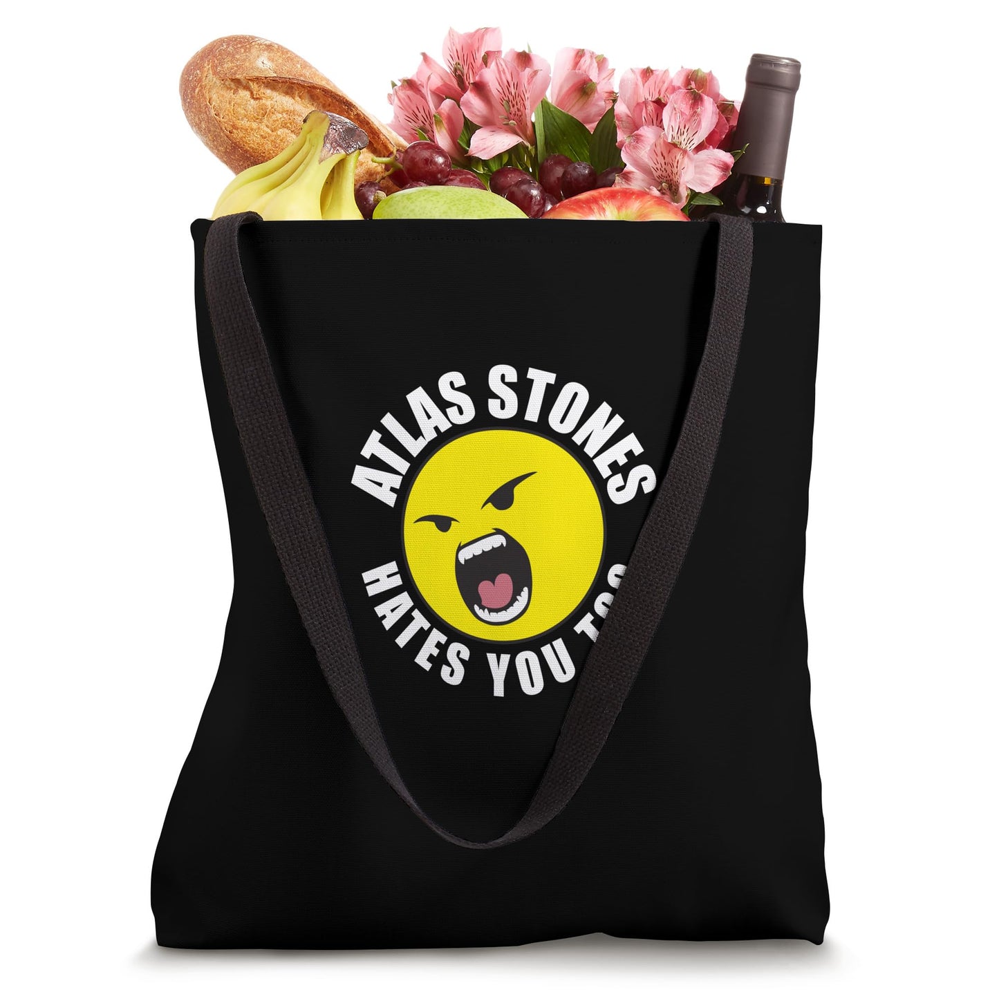 Atlas Stones Hate You Too Workout Funny Gym Humor Sarcastic Tote Bag