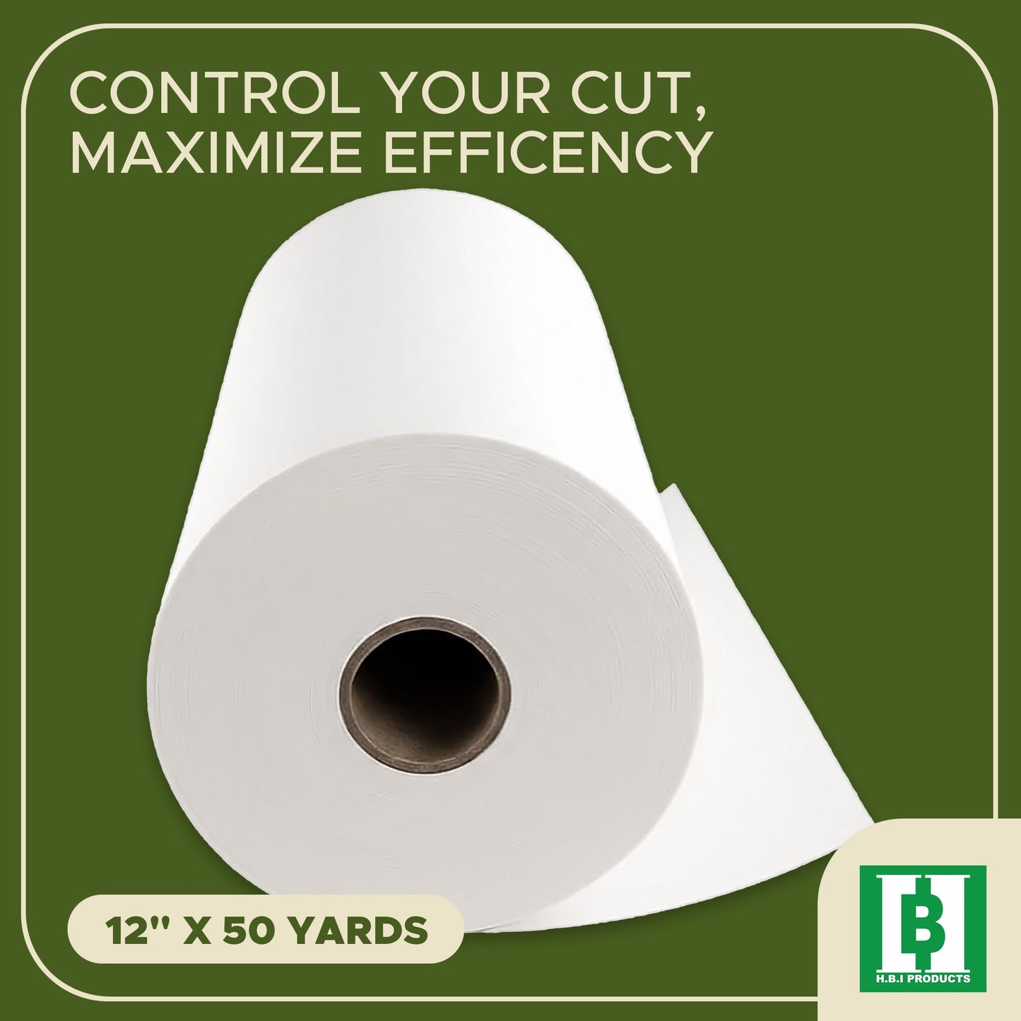 HBI Cut Away Embroidery Stabilizer Roll 12" x 50 Yards – Cut Away Stabilizer for Machine Embroidery, Embroidery Stabilizer, Stabilizer for Embroidery Machines, 2.5 oz Embroidery Backing