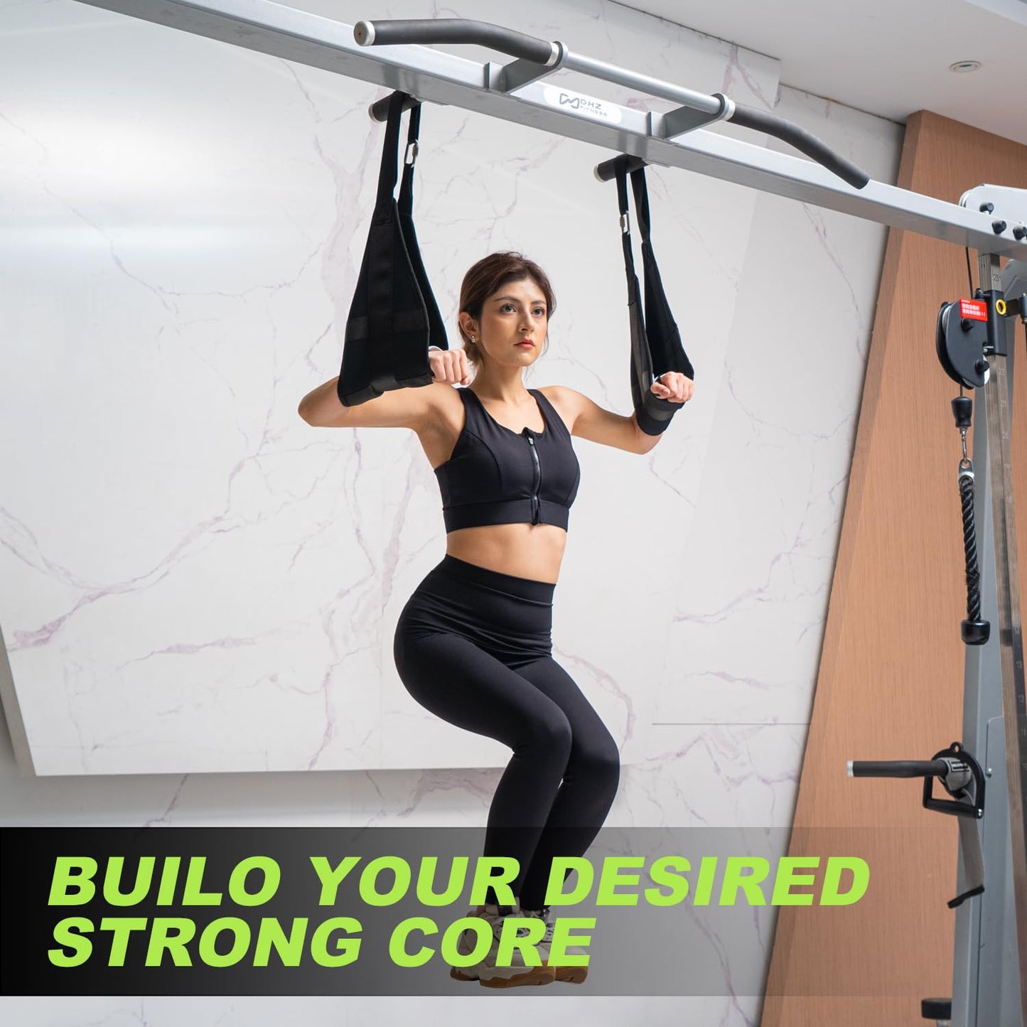 Hanging Ab Straps for Pull Up Bar, Fitness Abdominal Slings Straps for Core Strength Training, Pull Up Straps for Abdominal Leg Raise Exercise Fitness Workout Strength Training