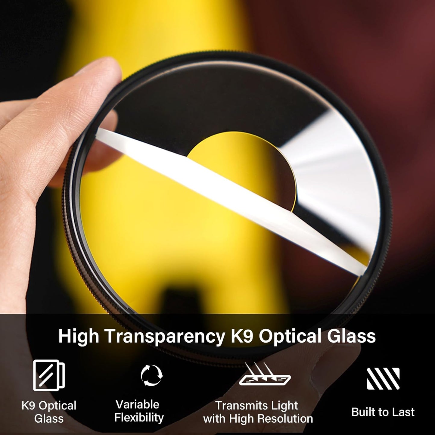 Walking Way 82mm Split Halo FX Prism Lens Filter, Rotating Half-Frame Blur & Halo Effect Filter for Portraits, Creative