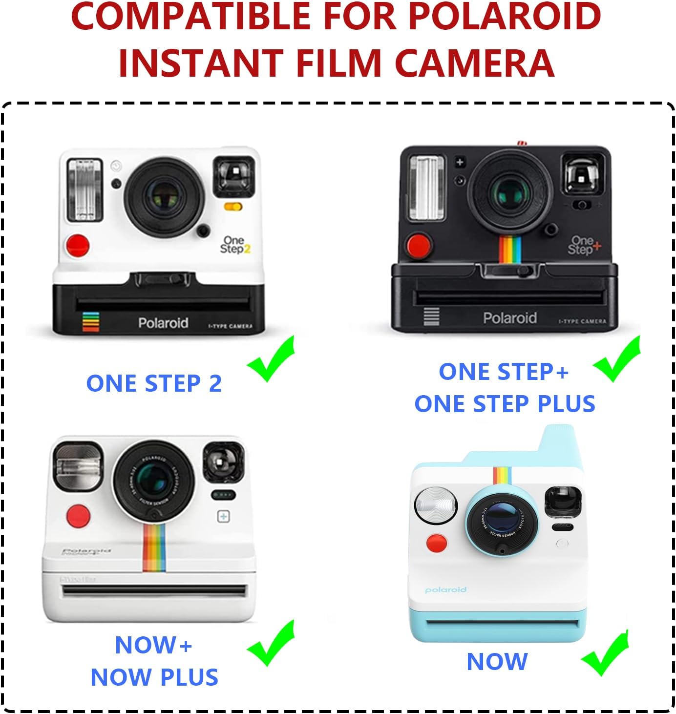 WOGOZAN 2nd/3rd, 2/3rd, 28 Album Camera Case Kit for Polaroid Now Now+ Gen I-Type, OneStep, Filp, Instant Camera