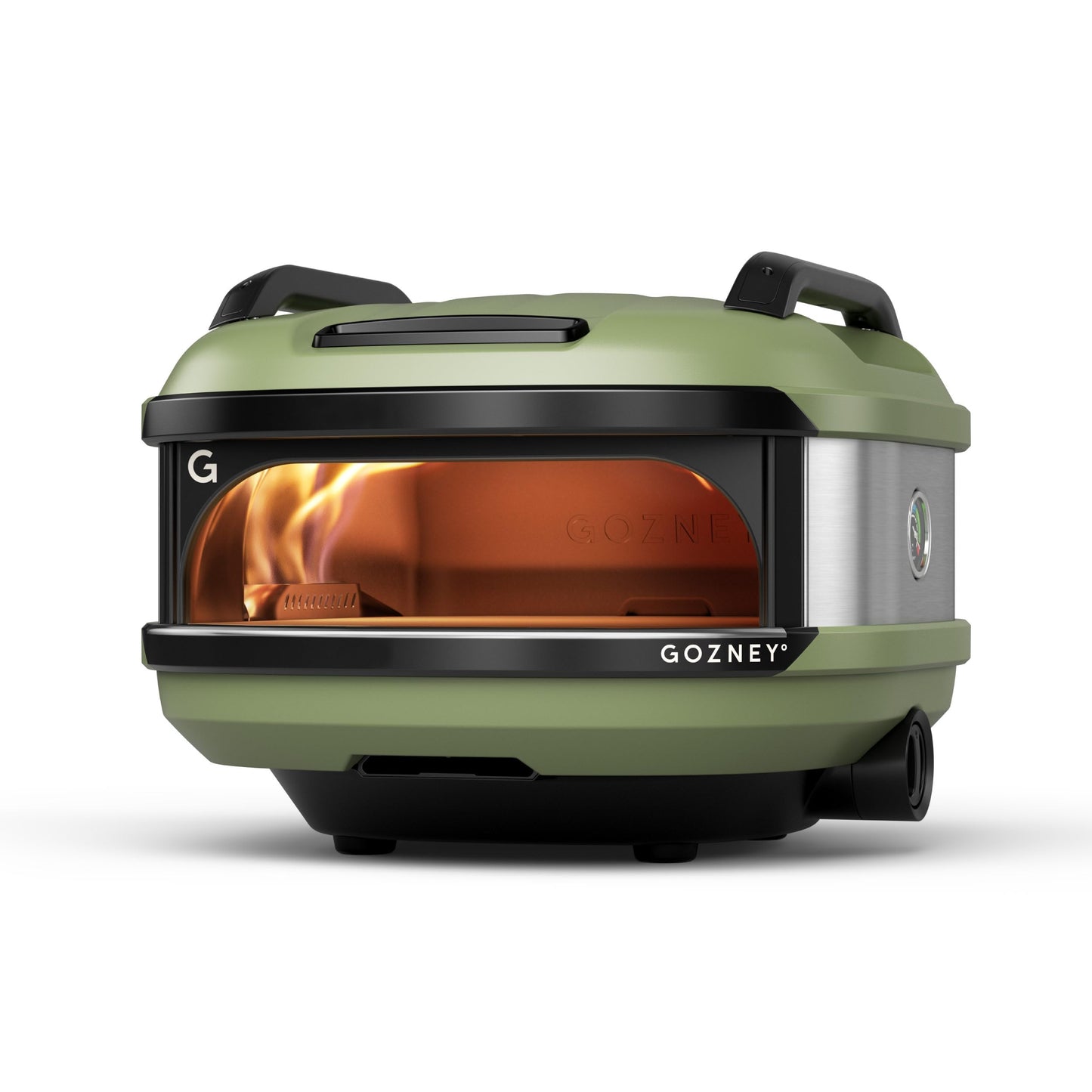 Gozney Tread Portable Pizza Oven, Olive, Makes 12” Pizzas - Revolutionary Lateral Gas Burner, Quick Heat Up, Lightweight & Rugged Design