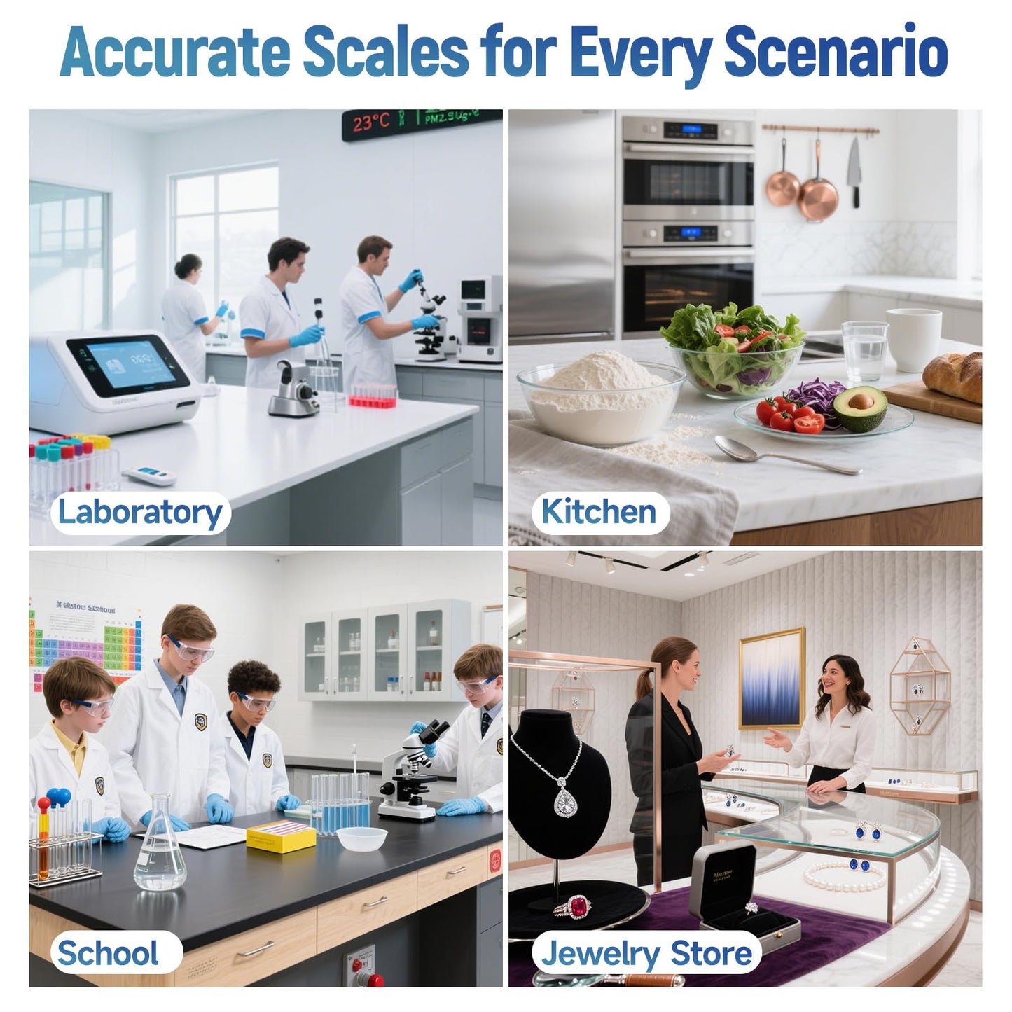 JINXUAN Lab Scale 0.001g Accuracy 500g Digital Milligram Scale Analytical Balance Scale with Windshield LCD Display 7 Units 200g Calibration Weight, Precision Scale for Jewelry Gold Powder Chemistry