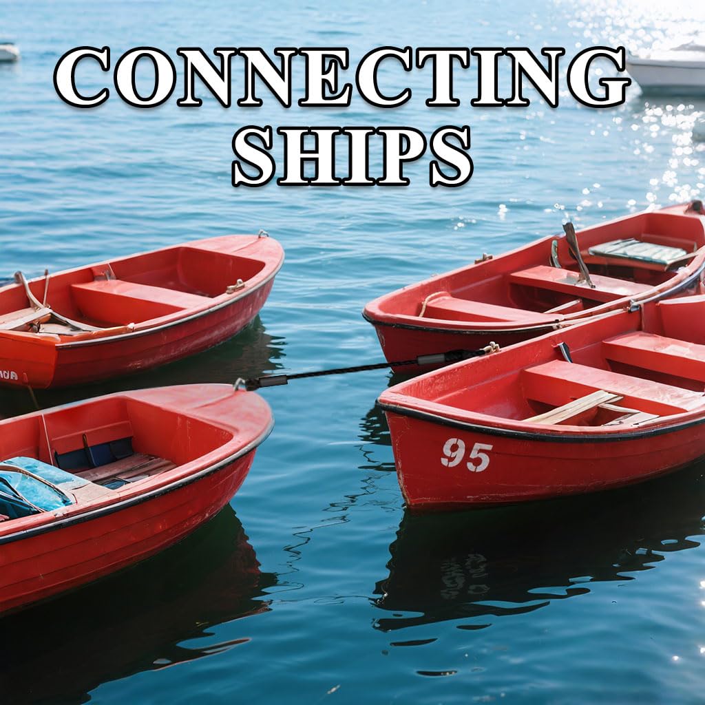 3FT Bungee Dock Line for Boats with Loops – Connect or Secure Docking for Small & Medium Sized Boats Like Kayak,PWC, Canoe, Bass Boat, Jon Boat, Boat Fender Lines (Red&Black)